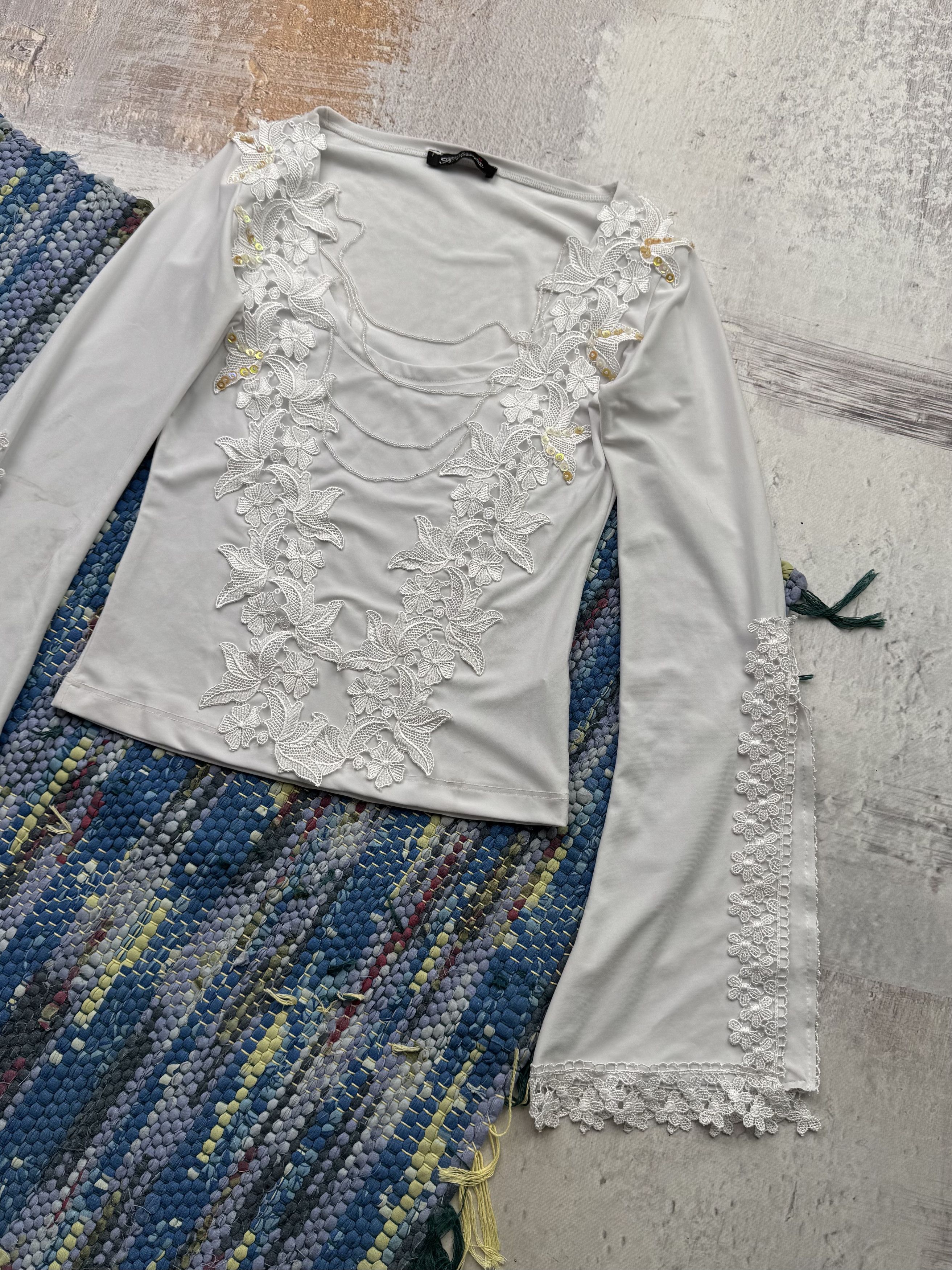 Japanese Brand Vintage Cropped Blouse D15 A768(504) Size XS / US 0-2 / IT 36-38 - 3 Thumbnail