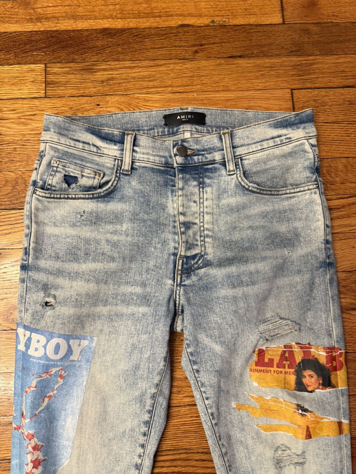 Amiri Amiri Playboi Blue Mx1 Jeans Size 31 Size US 31 - 2 Thumbnail