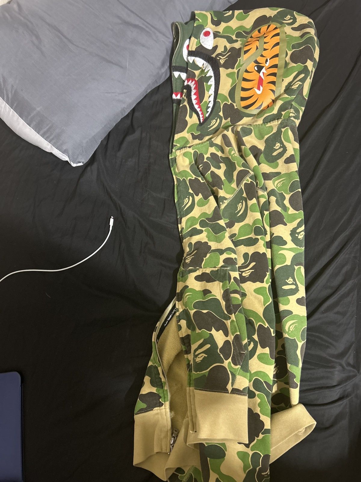 Bape double hoodie L