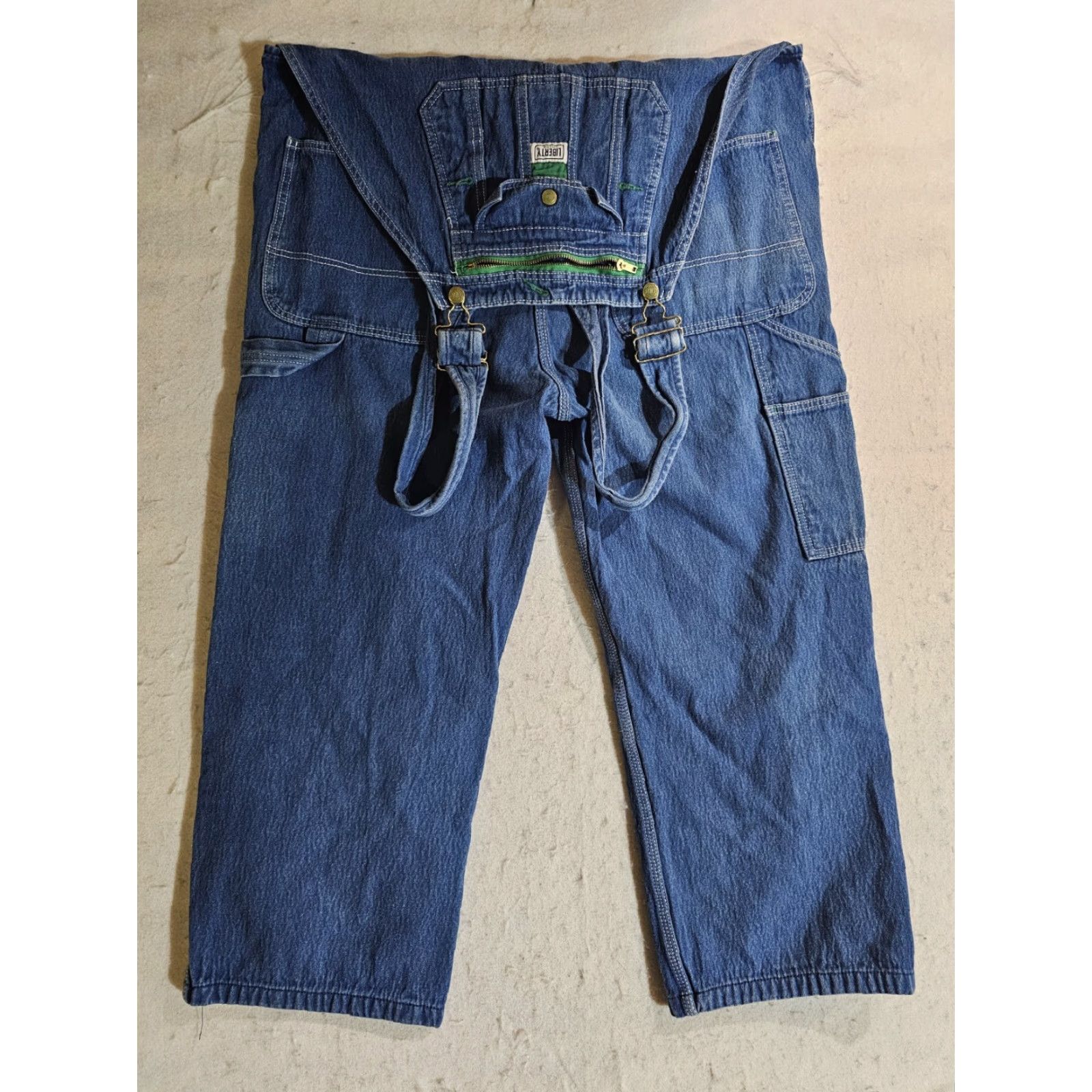 Denime VINTAGE Liberty Classic 100% Cotton Denim Overalls Mens 42x30 Made In USA Blue Jeans 5-Pocket Men Regular Size 42 Inseam 30 Vintage Mens Size US 42 / EU 58 - 7 Thumbnail