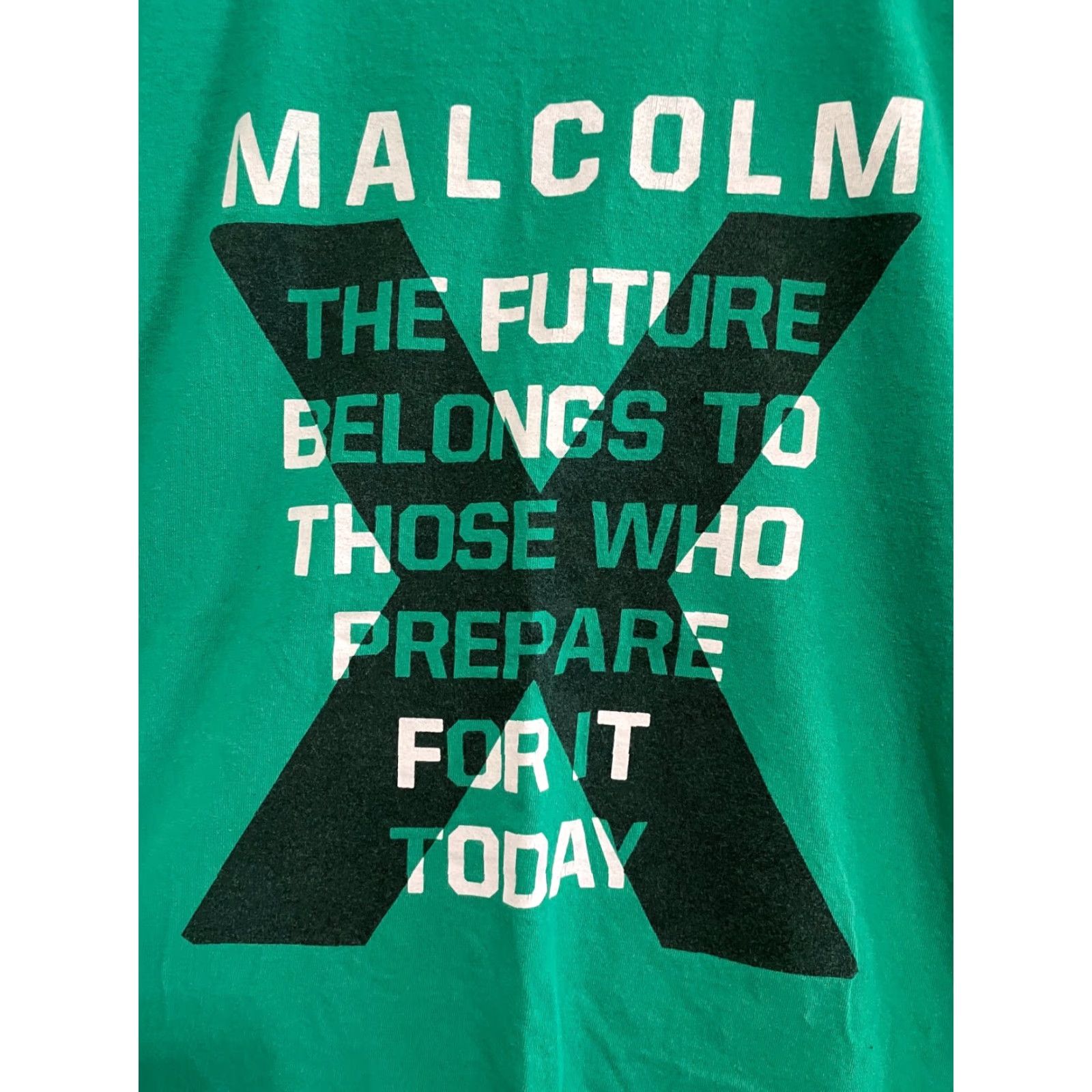 Gildan Malcom X the future belongs to those who prepare for it today green XL t shirt Mens T-Shirt Size US XL / EU 56 / 4 - 2 Thumbnail