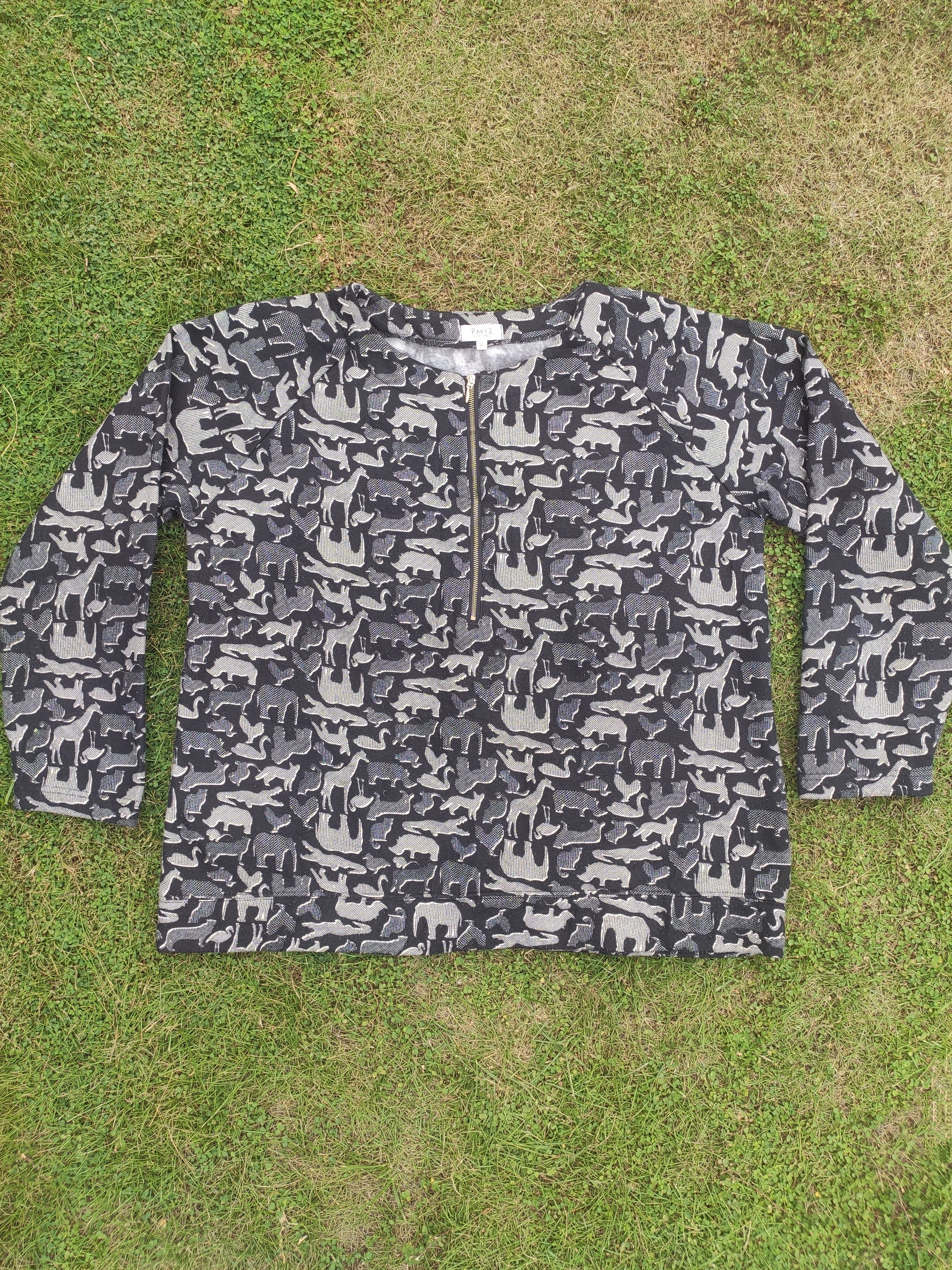 Designer × Japanese Brand × Junko Shimada PART 2 Full Printed Half Zipper Sweatshirt / Jumper Size L / US 10 / IT 46 - 1 Thumbnail