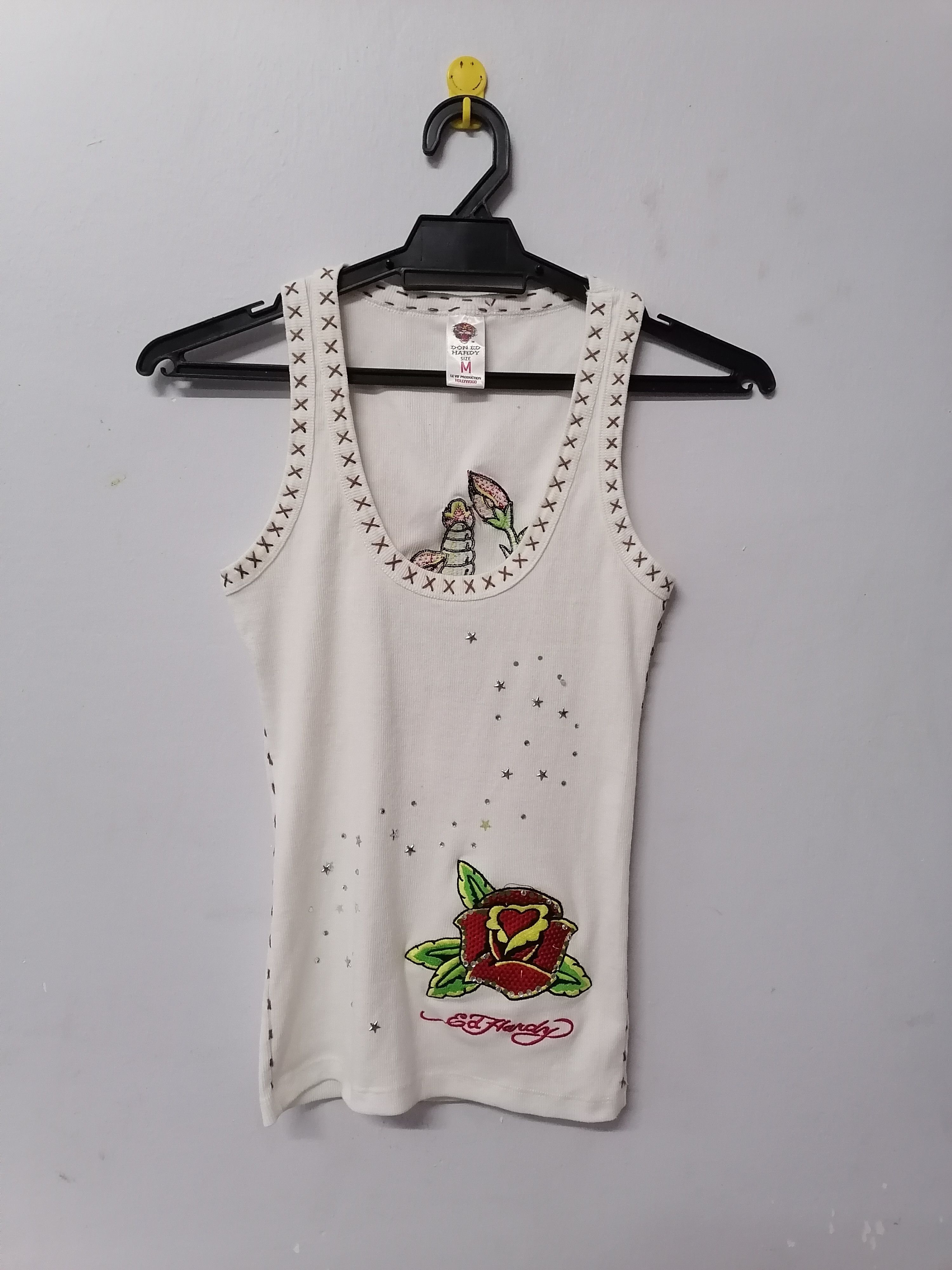 Ed Hardy Don Ed Hardy Dagger Rose Tank Tops Size M / US 6-8 / IT 42-44 - 3 Thumbnail