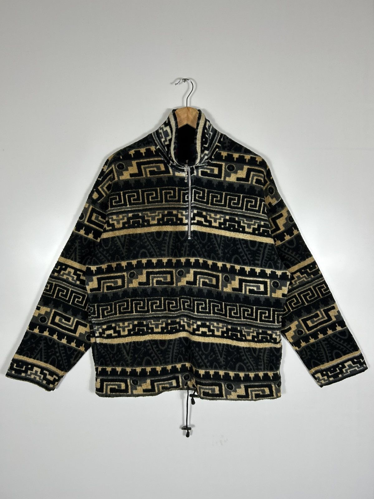Japanese Brand ⚡️Vintage Toxic Tapestry Fleece Half Zipper Sweatshirt Size US L / EU 52-54 / 3 - 1 Thumbnail