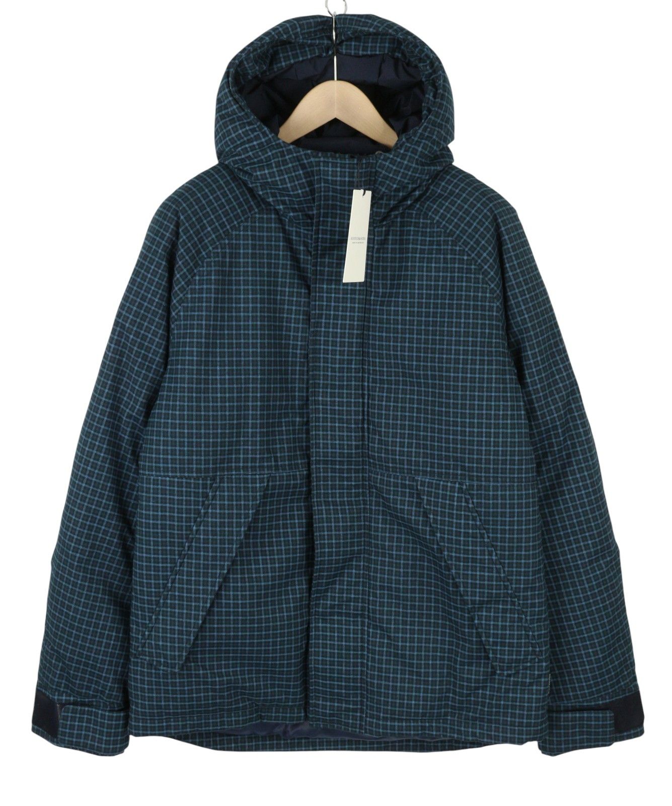 Scotch & Soda M Blue Check Padded Hooded Zip Jacket 88480 Size US M / EU 48-50 / 2 - 2 Thumbnail