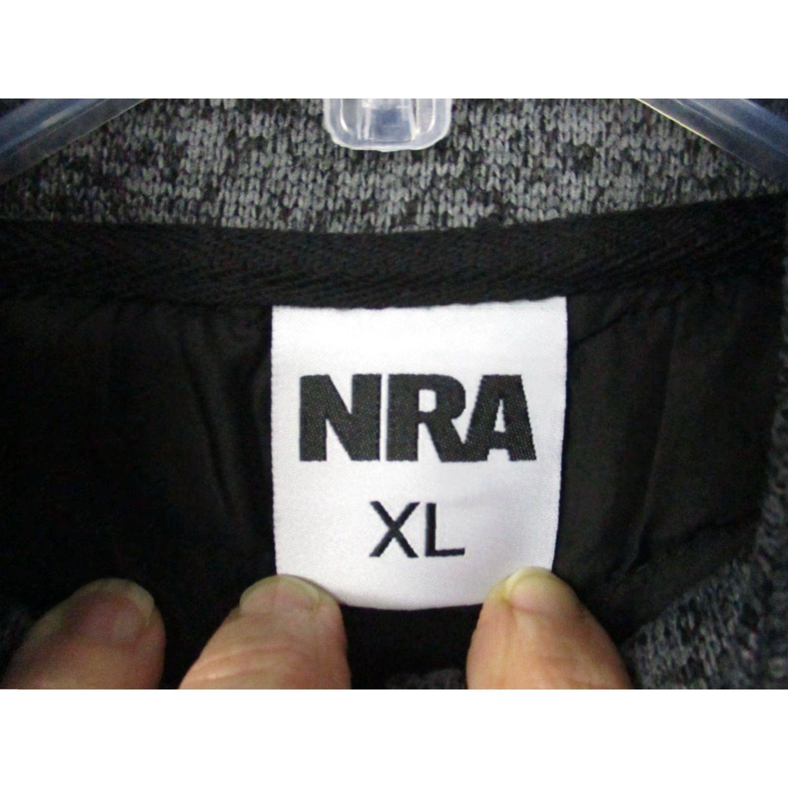 Vintage NRA 1/4 Zip Pullover XL Men Shooting Jacket Heather Gray Black Tactical Pullover Shirt Knit Zipper Mock Neck Winter Spring Fall Size US XL / EU 56 / 4 - 5 Thumbnail