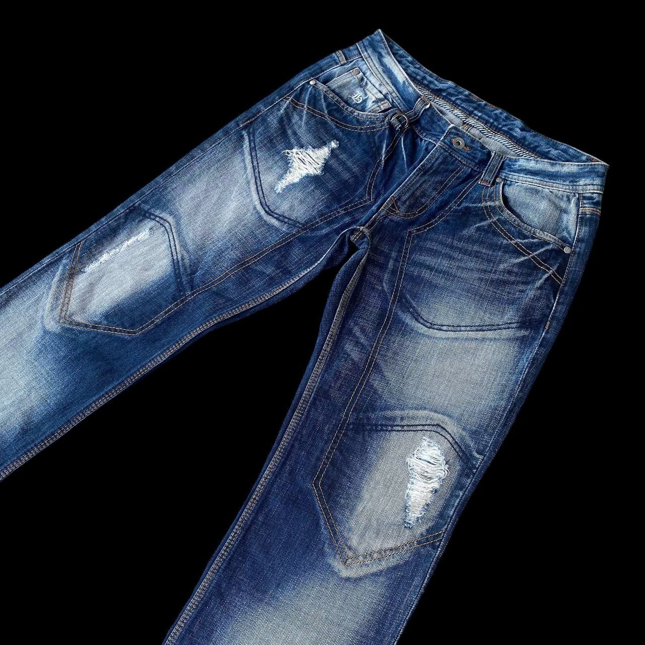 HIDEAWAYS Japan Hideaways Nicole Distressed "Engineered"Panelled Denim Size US 30 / EU 46 - 6 Thumbnail