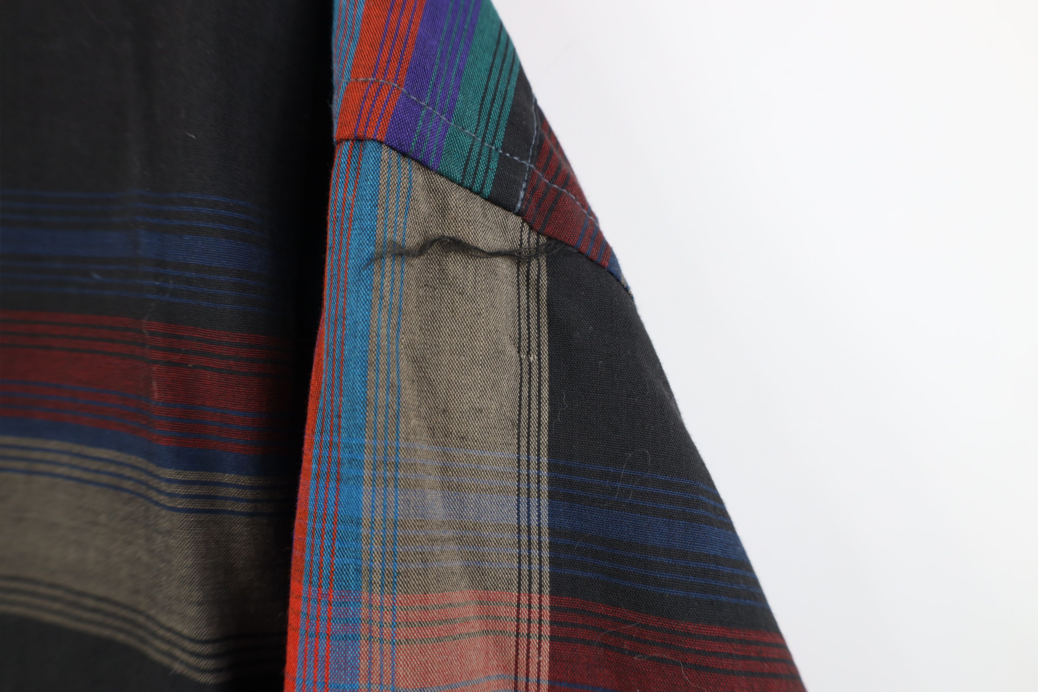 Vintage Vintage 70s 80s Streetwear Button Shirt Rainbow Plaid Size US L / EU 52-54 / 3 - 5 Thumbnail