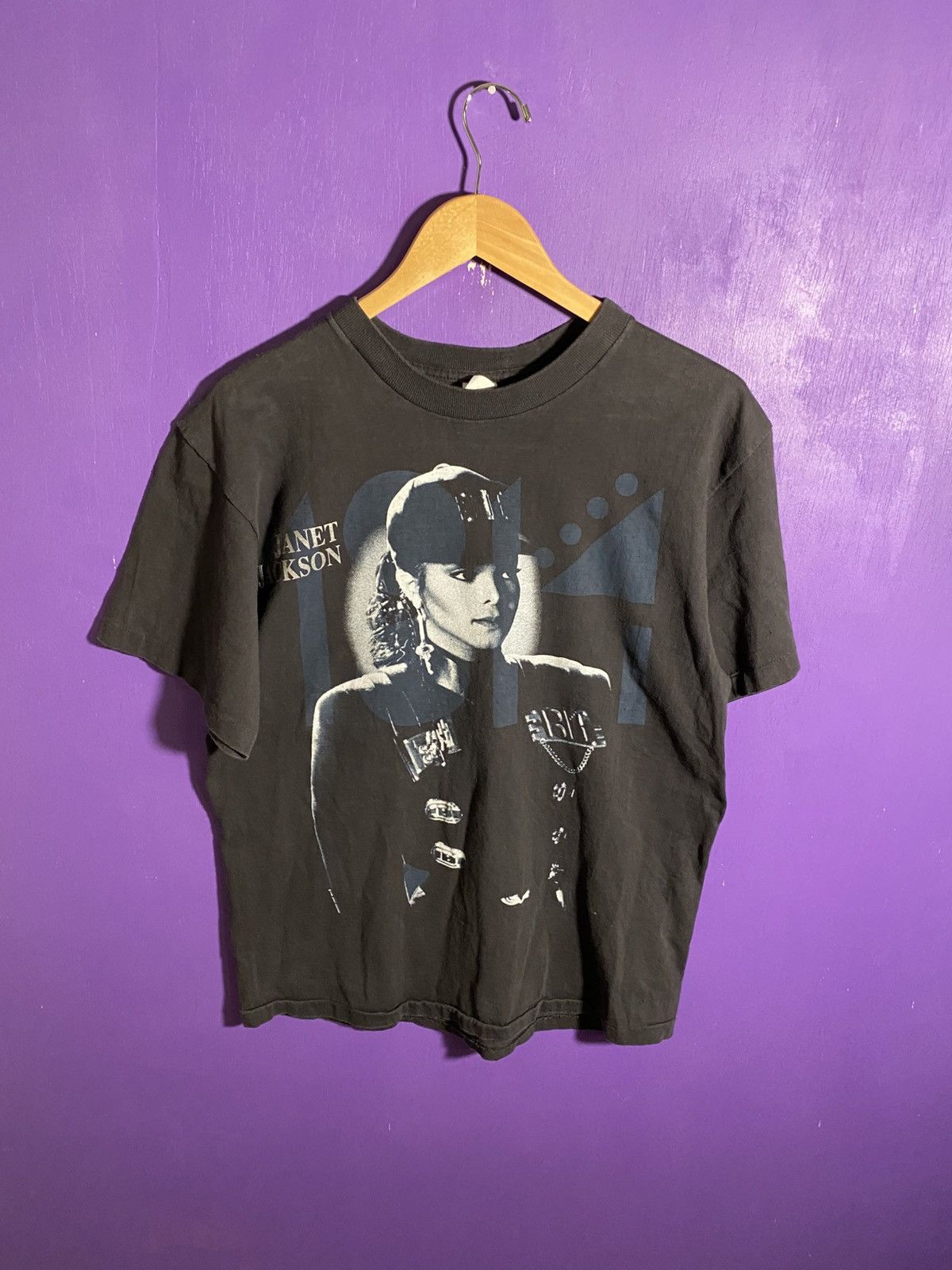Band Tees × Vintage Vintage 1990 Janet Jackson NO faded tour tee Size US L / EU 52-54 / 3 - 1 Thumbnail
