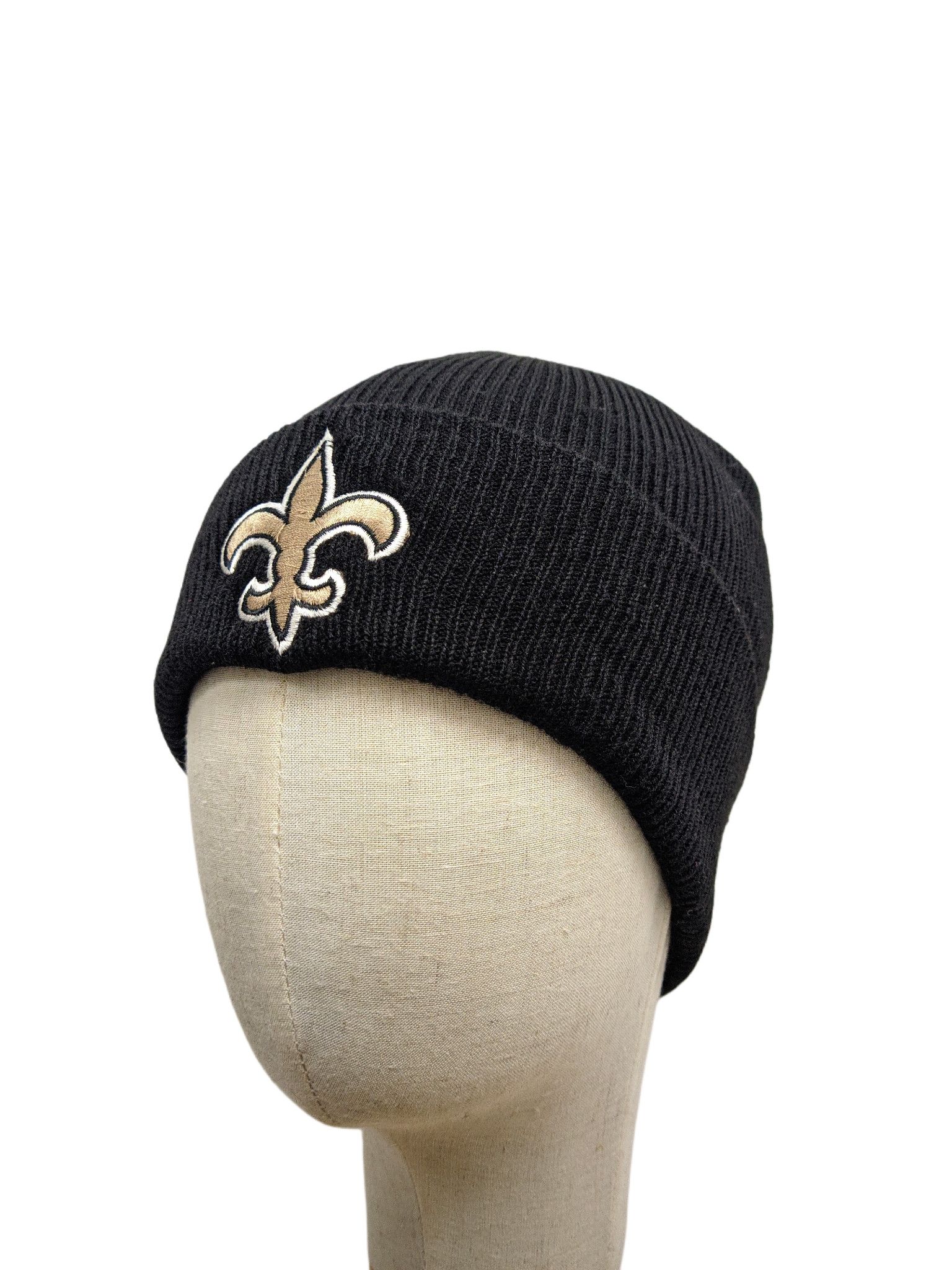 NFL × Sports Specialties Black New Orleans Saints Logo Beanie Hat Size ONE SIZE - 1 Thumbnail