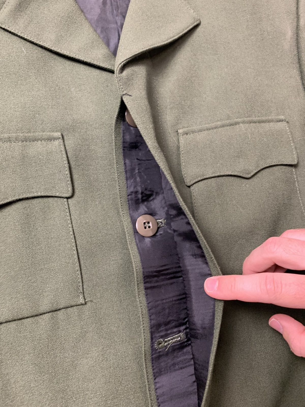 Vintage 80s Cropped Swedish Army Jacket Boxy Vintage Y2K Size US M / EU 48-50 / 2 - 7 Thumbnail