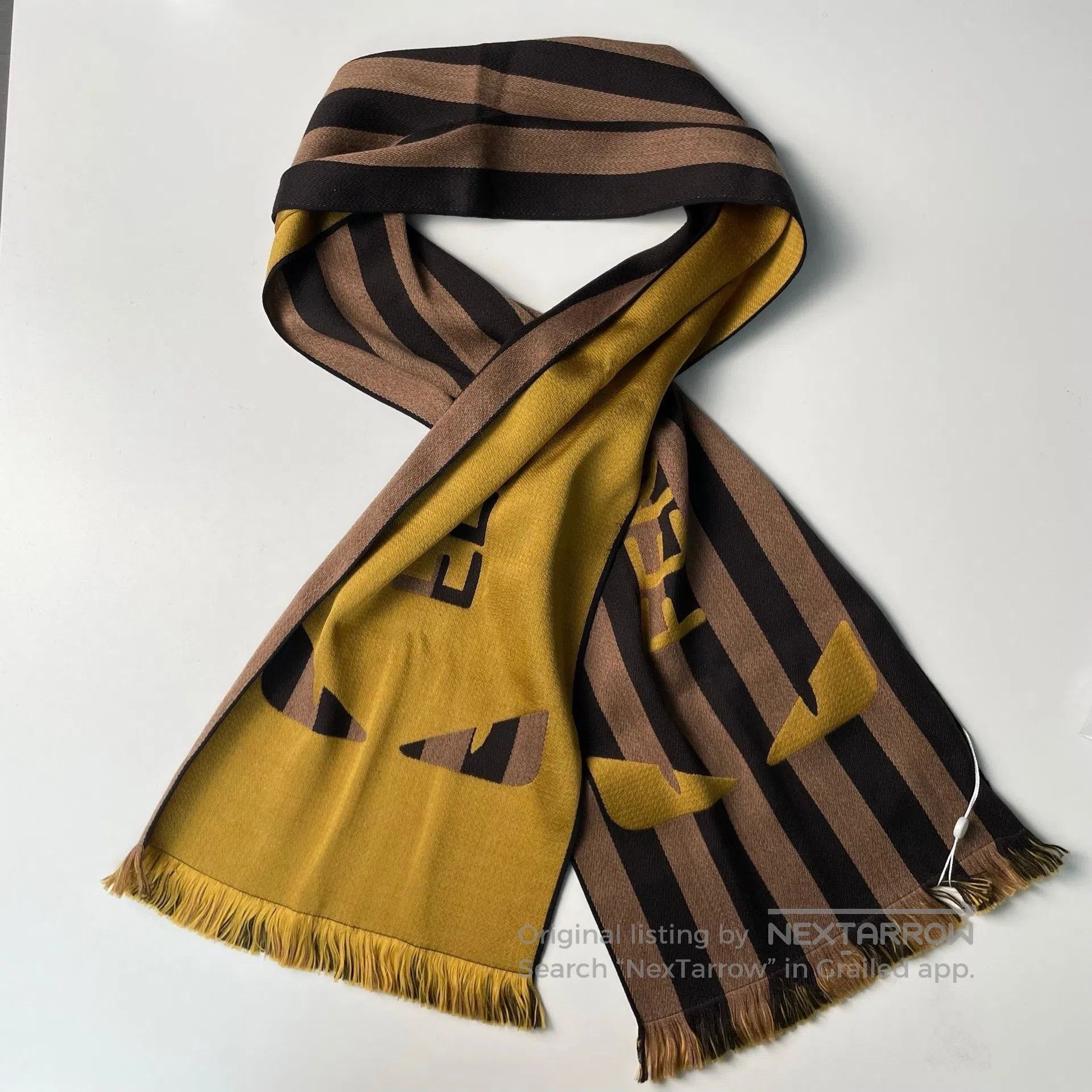 Fendi FENDI Brown and Coffee Double-Faced Cashmere Little Monste Size ONE SIZE - 2 Thumbnail