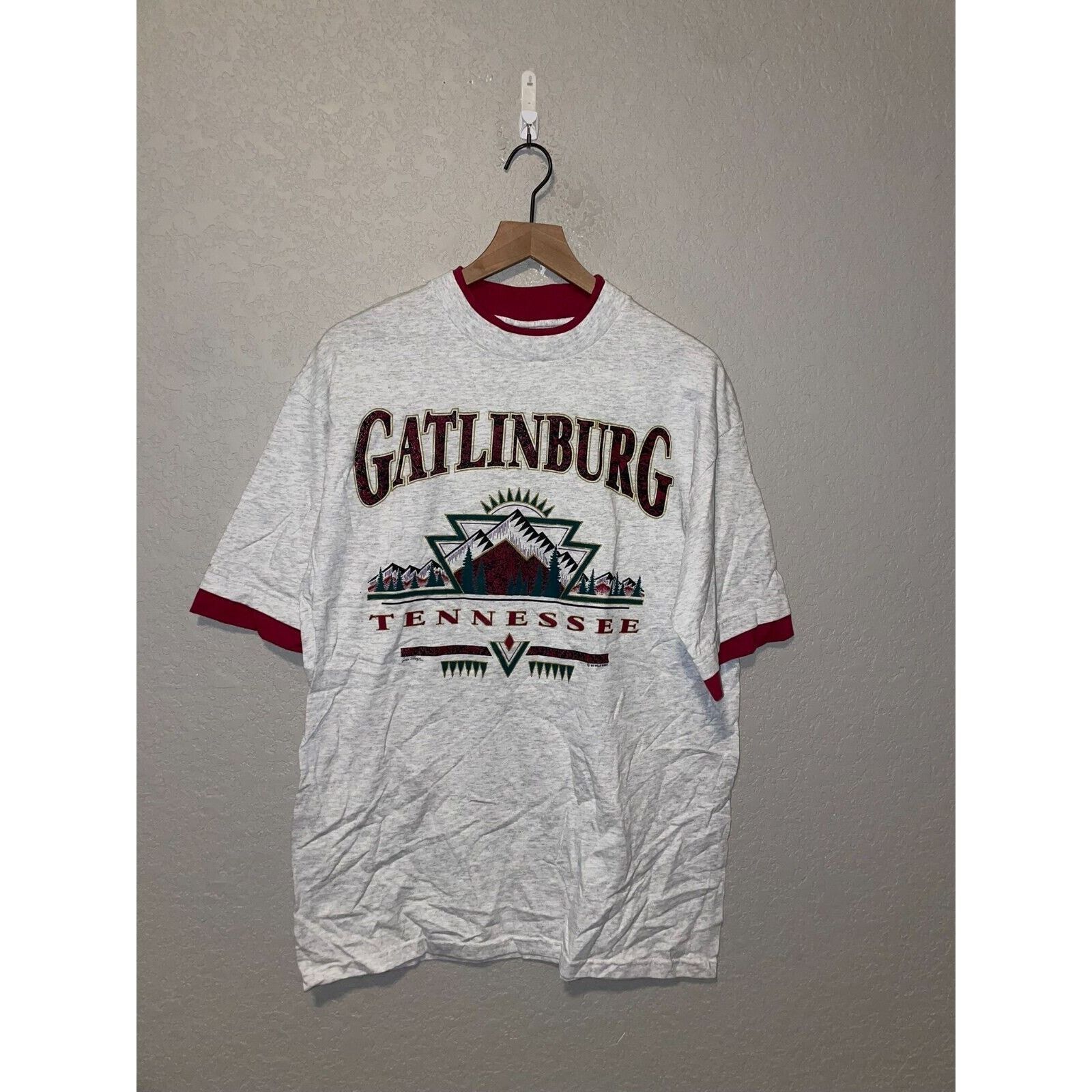 Signal Sport Vintage Gatlinburg Shirt TN Tennessee Gray Tee VTG 90s Large Size US L / EU 52-54 / 3 - 1 Thumbnail