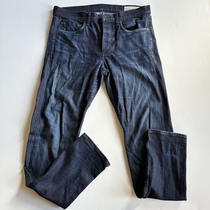 Rag & Bone RAG & BONE Dark Wash Standard Issue Slim Fit Blue Denim ...