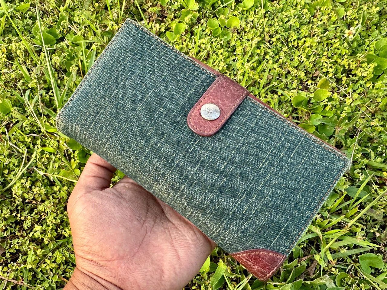 Dior Authentic Christian Dior Denim Saddle Wallet Size ONE SIZE - 2 Thumbnail