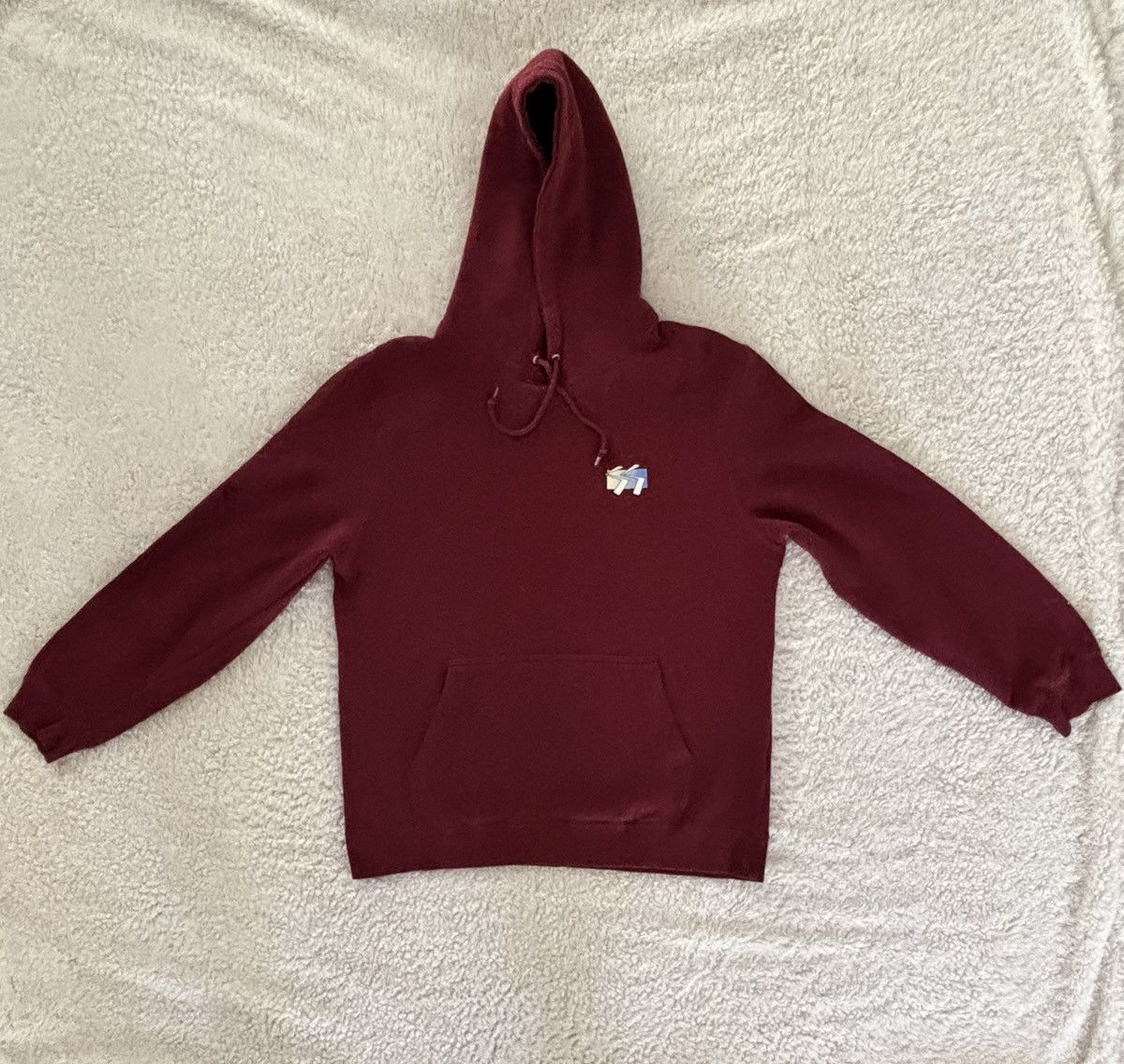 Stussy Stüssy Shadow Script Logo Hoodie - Maroon - Size L - 2018 Size US L / EU 52-54 / 3 - 1 Thumbnail