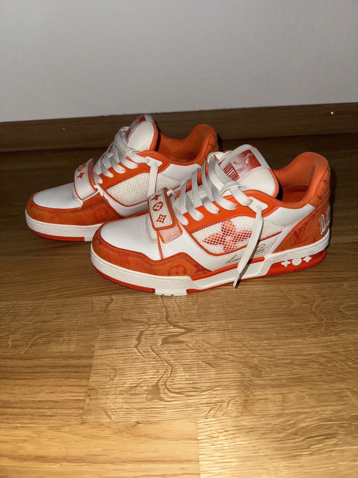 Louis Vuitton Louis Vuitton Sneaker Monogramm Denim Orange Size US 7 / EU 40 - 12 Thumbnail