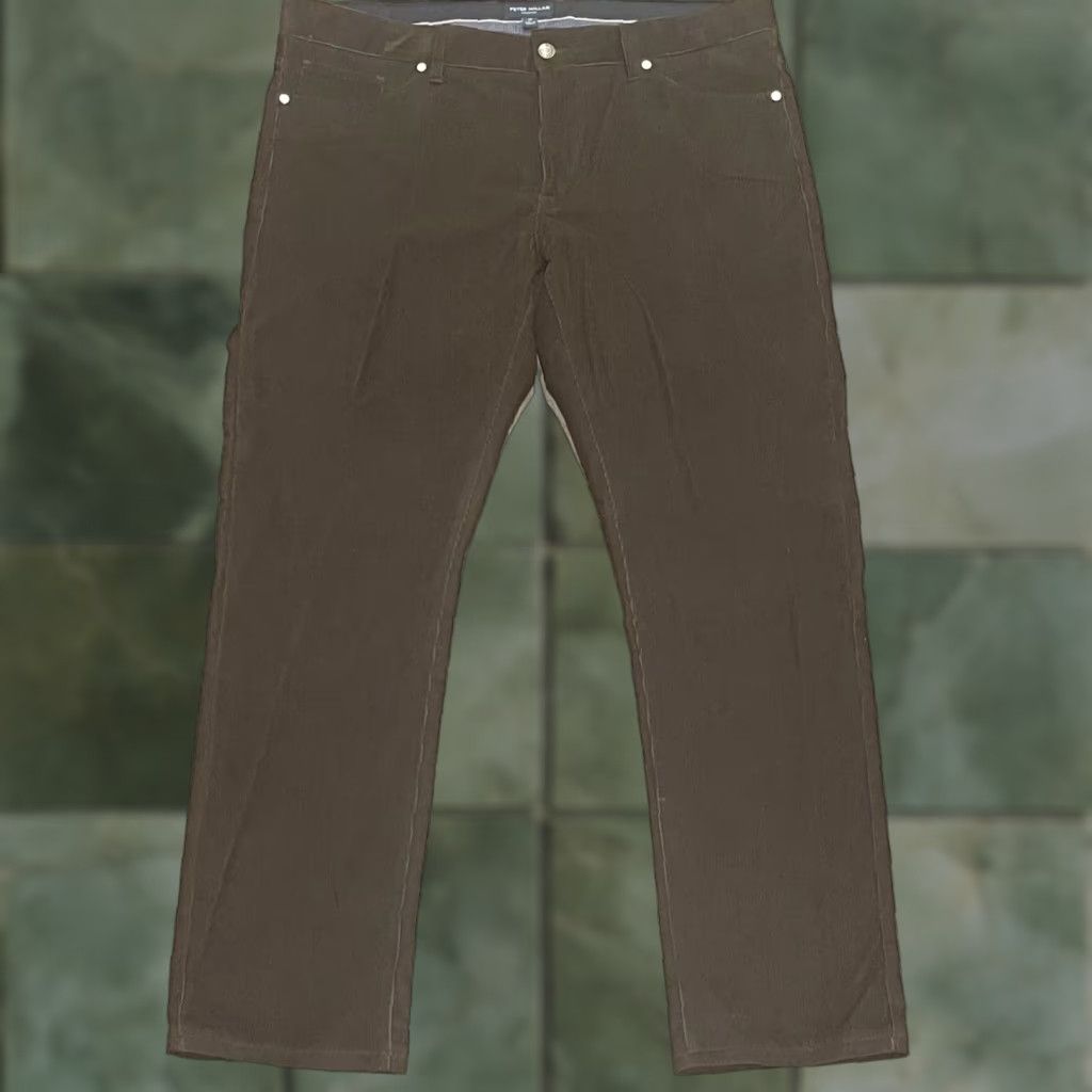 Peter Millar Peter Millar Pants Khaki Chinos Mens Regular 40 x 30.5 Brown Corduroy Classic Fit Flat Front Zip Inseam 30.5 Mens Size US 40 / EU 56 - 1 Thumbnail