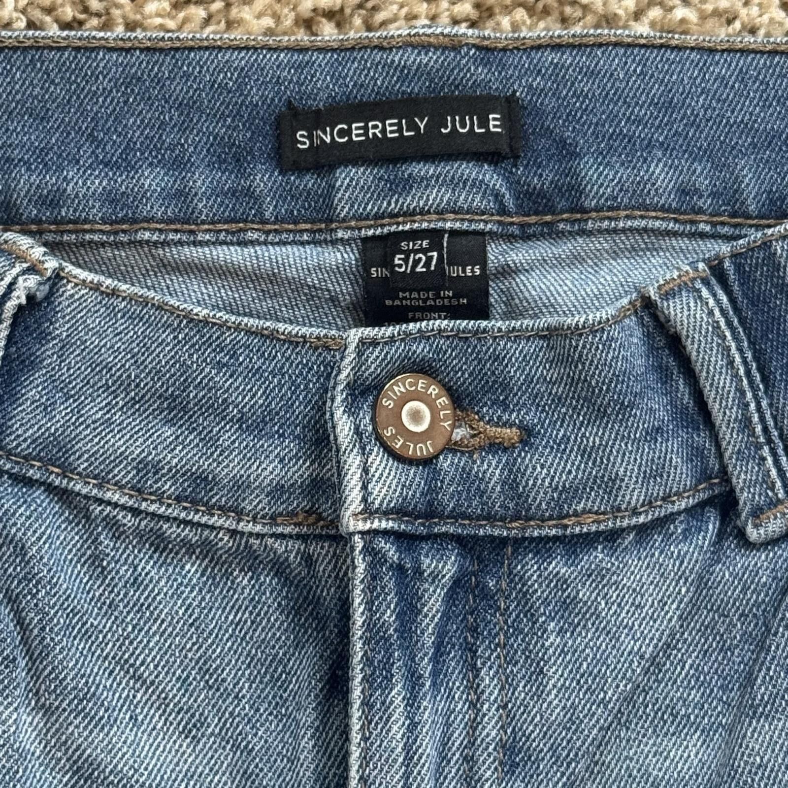 Other Sincerely Jules Distressed Denim Shorts Size 5/27 Size 27" / US 4 / IT 40 - 2 Thumbnail