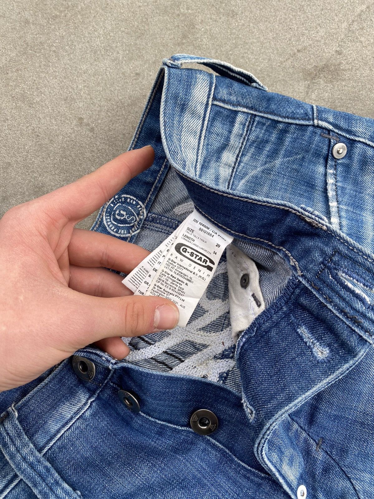 G-Star Vintage G Star Raw 3301 Embroidered Denim Jeans Size US 29 - 11 Thumbnail