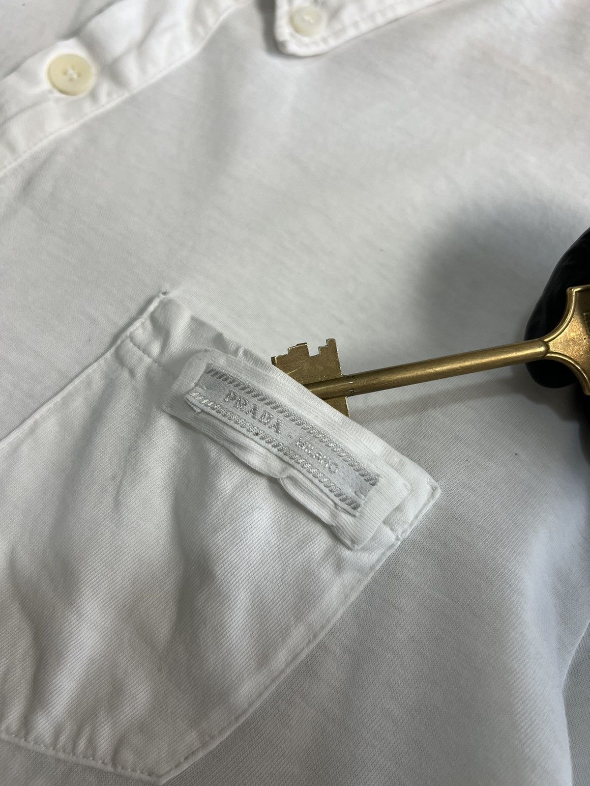 Prada 😍 Prada T-shirt Basic White New Collection Mini Logo Size US L / EU 52-54 / 3 - 5 Thumbnail
