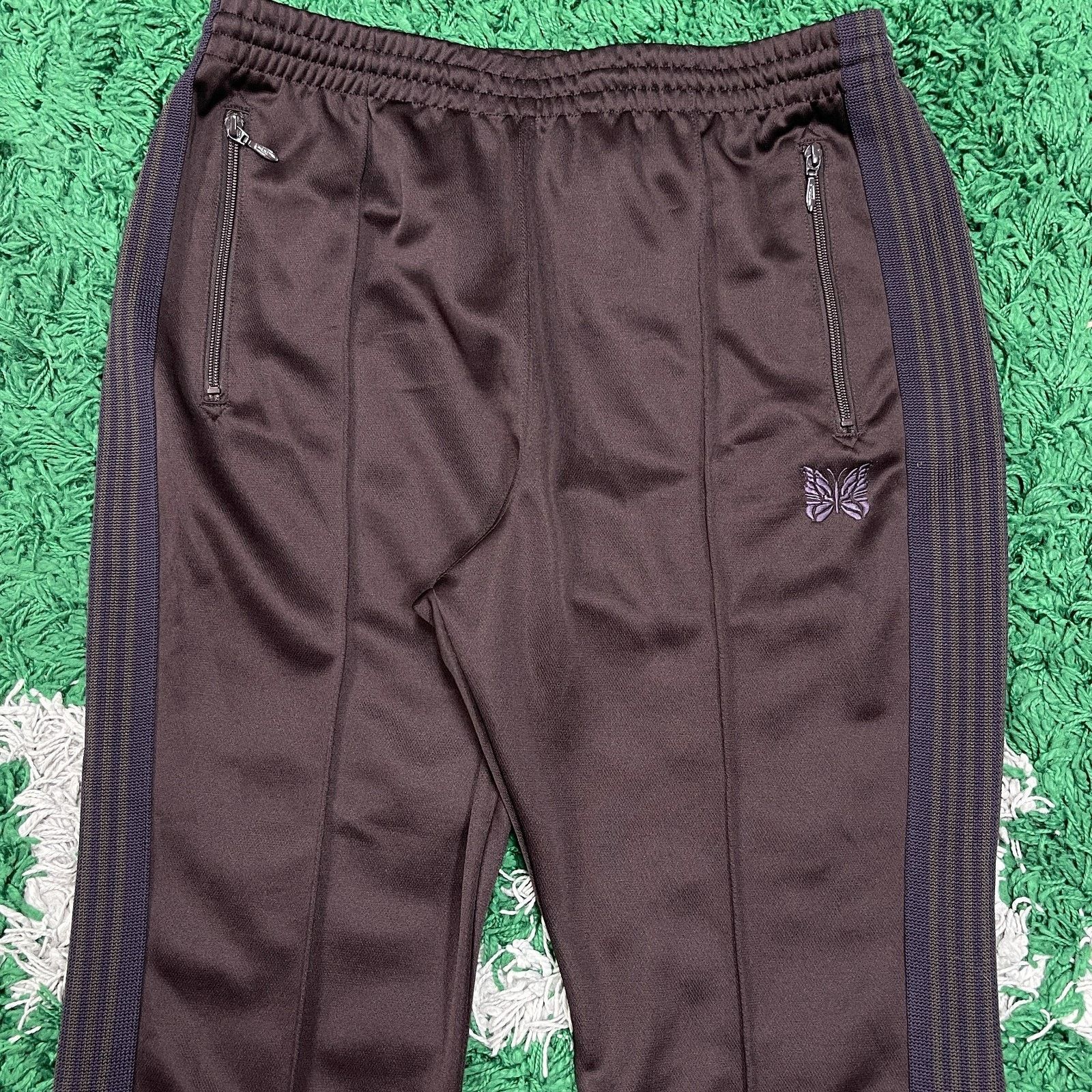 Needles × Nepenthes Needles Poly Boot Cut Track Pants size Medium M Brown Purple Size US 30 / EU 46 - 2 Thumbnail