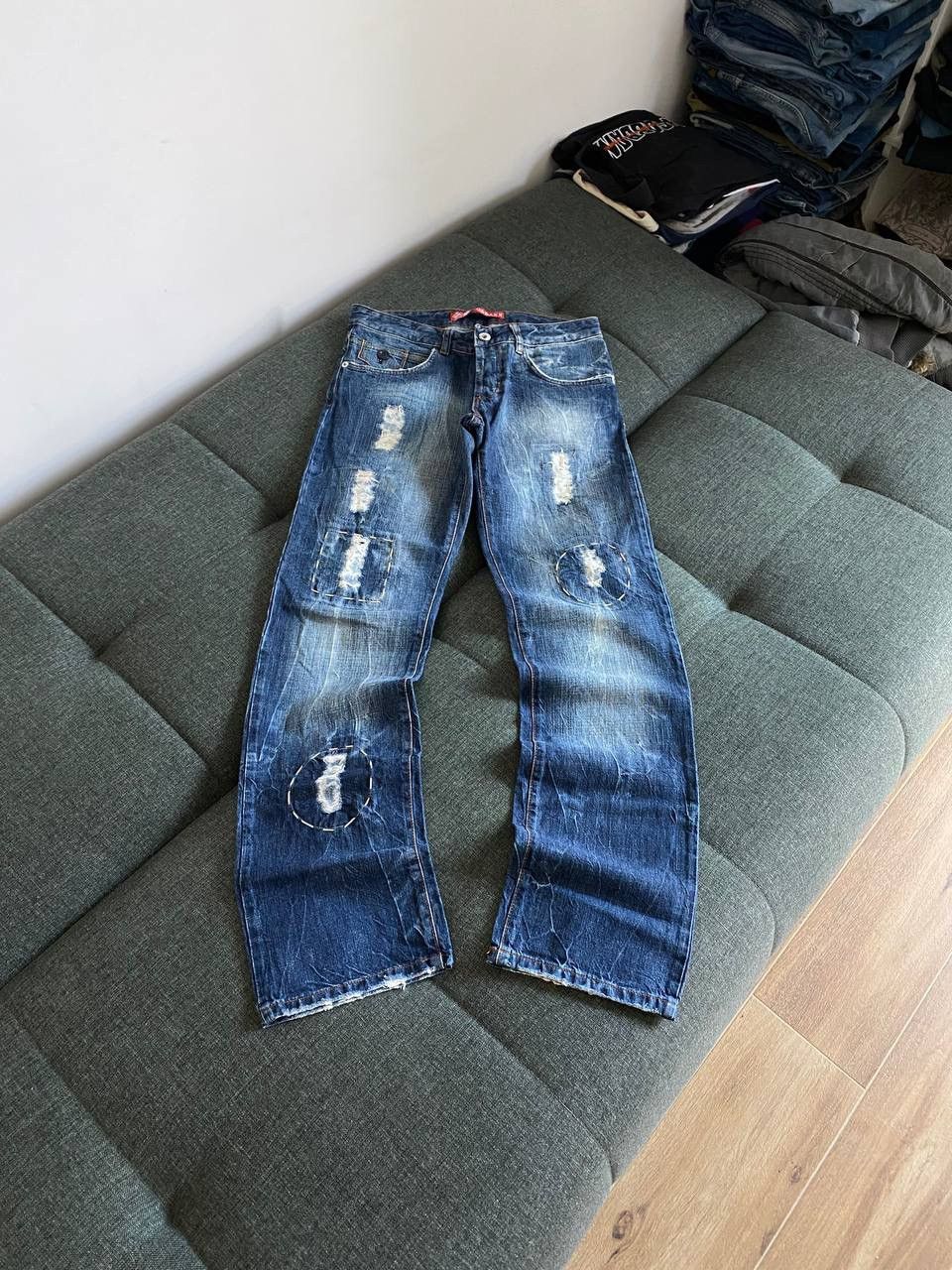 Hysteric Glamour Vintage Avant Garde Faded Flared Jeans Japanese Y2K Baggy Size US 32 / EU 48 - 1 Thumbnail