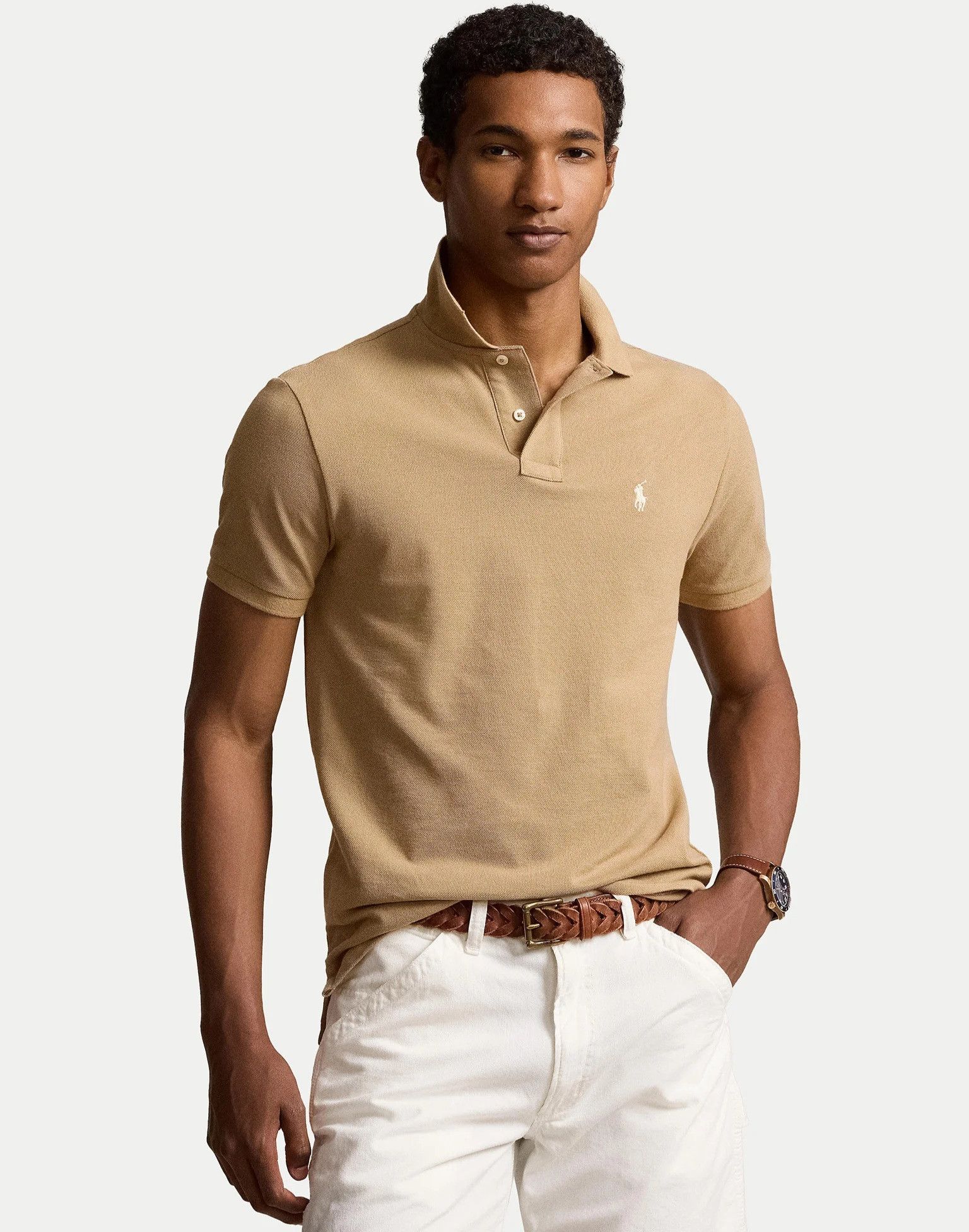 Polo Ralph Lauren Polo Ralph Lauren Classic Mesh Custom Slim Fit Polo Shirt Size US L / EU 52-54 / 3 - 8 Thumbnail