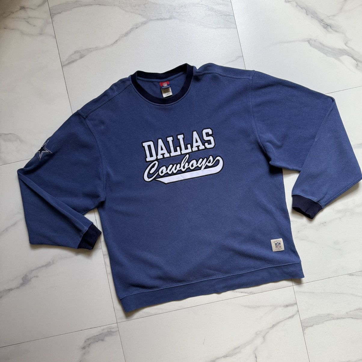 Reebok Vintage Y2K Reebok Gridiron Dallas Cowboys Sweat Size US L / EU 52-54 / 3 - 3 Thumbnail