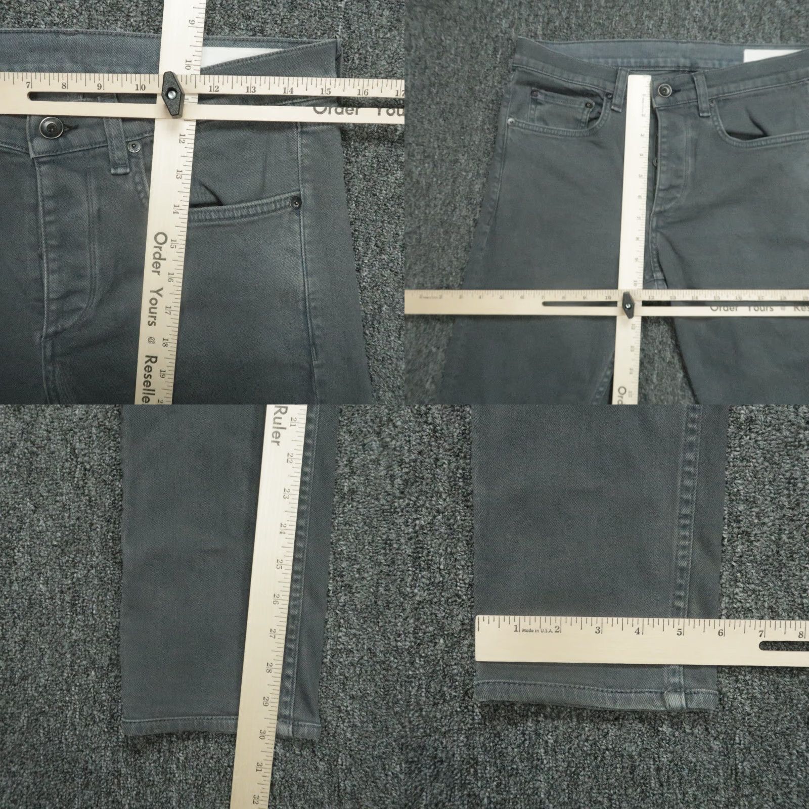 Rag & Bone rag & bone Jeans Men 30x30 Gray Slim 5-Pocket Denim Button Fly Stretch N/A Size US 30 / EU 46 - 8 Thumbnail