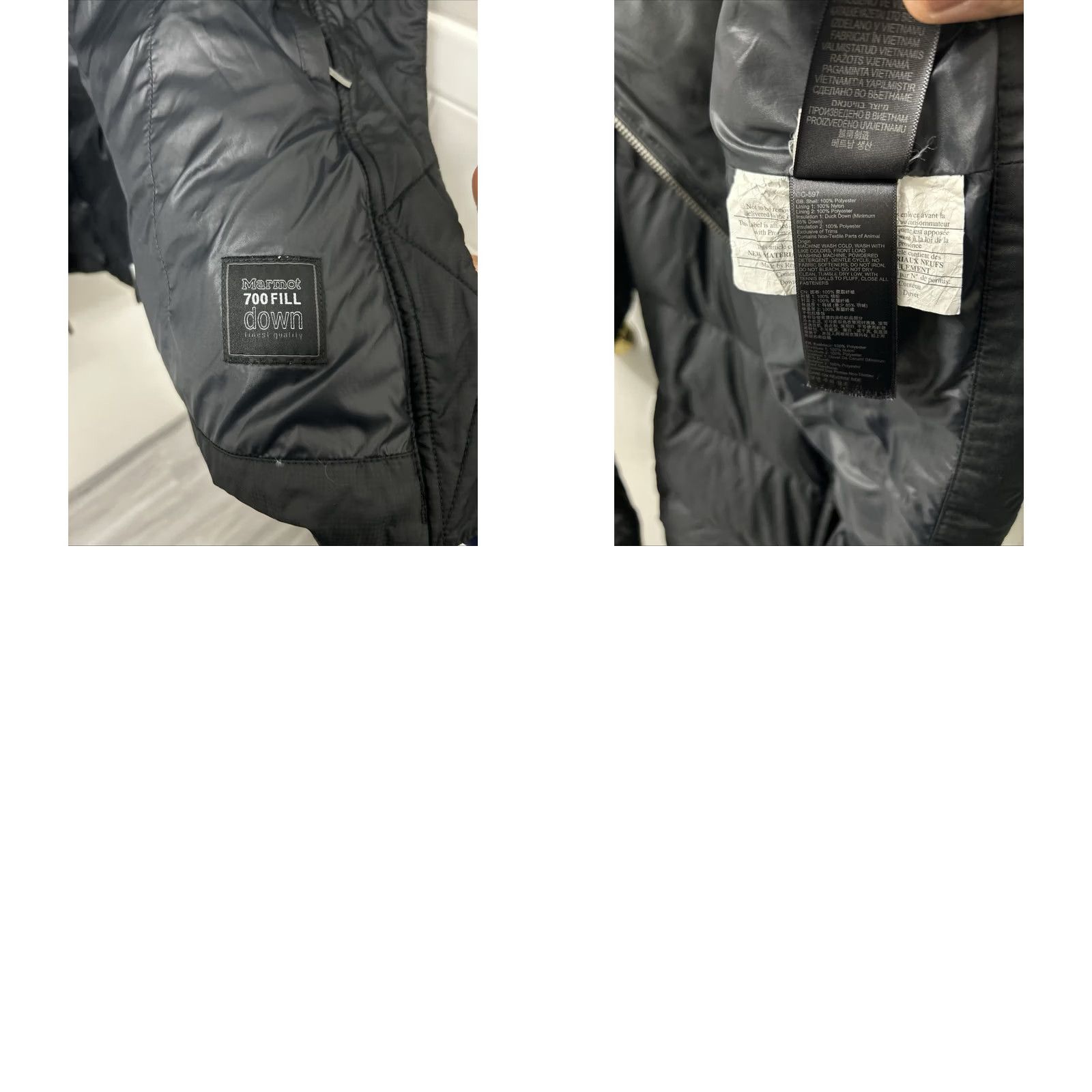 Marmot Marmot Puffer Jacket Womens Medium Black 700 Fill Down Fleece Lined Full Zip L/S Size M / US 6-8 / IT 42-44 - 9 Thumbnail