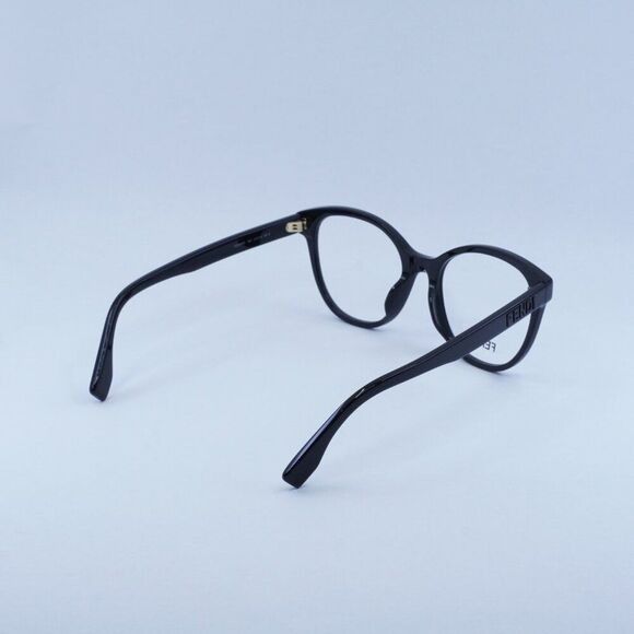 Fendi Fendi FE50024I 001 Eyeglasses Shiny Black 52mm Cat Eye Frame Size ONE SIZE - 7 Thumbnail