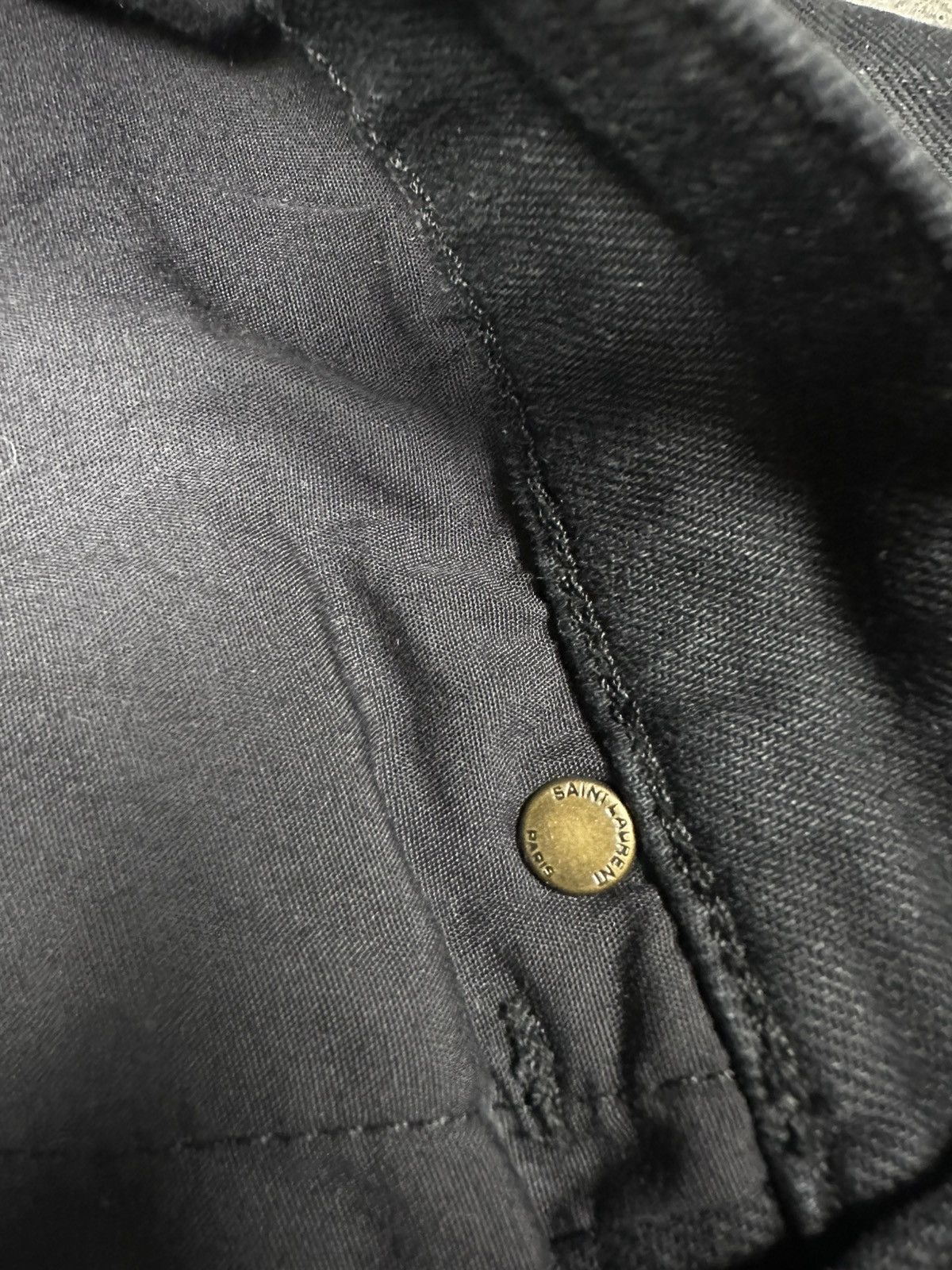 Saint Laurent Paris Saint Laurent Paris SS20 Black ‘D21’ Waxed Whiskers Skinny Size US 29 - 13 Thumbnail