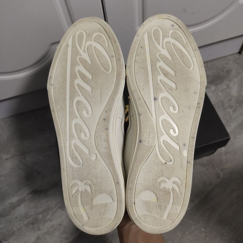 Gucci Gucci Leather Low-Top Fashion Sneakers in Red and White Size US 7.5 / EU 40-41 - 2 Thumbnail