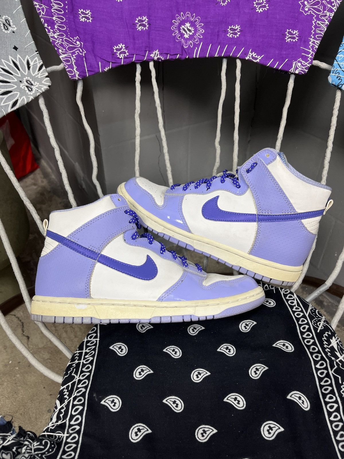 Nike × Vintage NIKE PURPLE / WHITE DUNKS - 5051 Size US 8 / IT 38 - 1 Thumbnail
