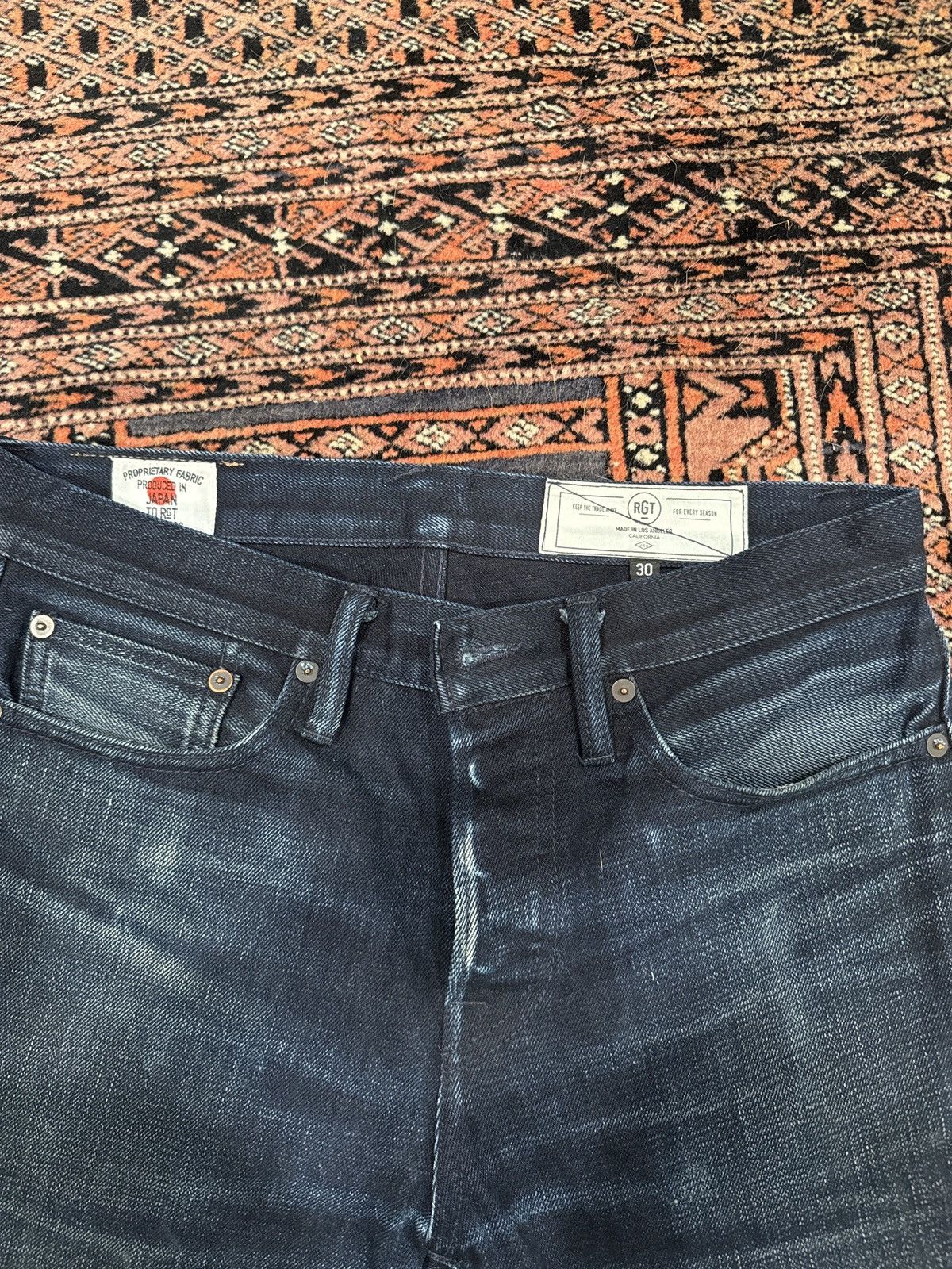 Rogue Territory RGT Double Indigo Slim Straight Size US 30 / EU 46 - 2 Thumbnail