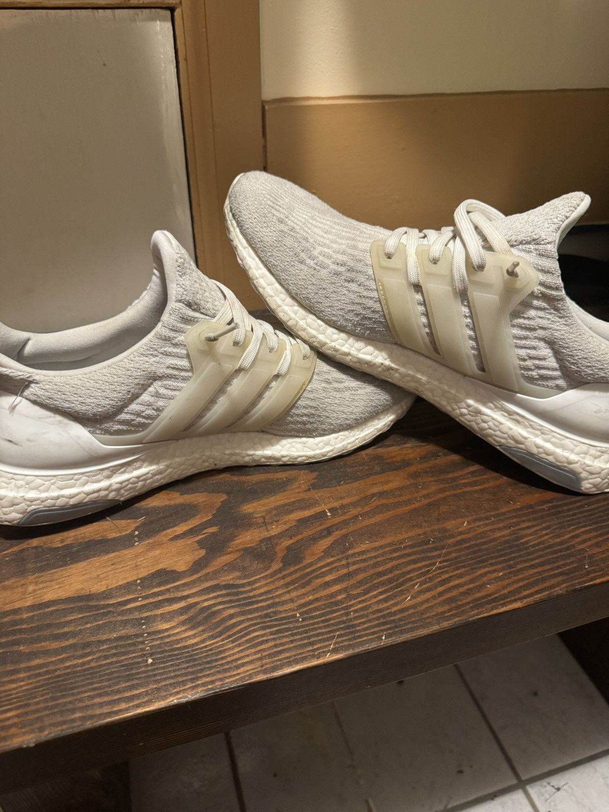 Adidas Ultra Boost 3.0 Triple White Size US 10.5 / EU 43-44 - 5 Thumbnail