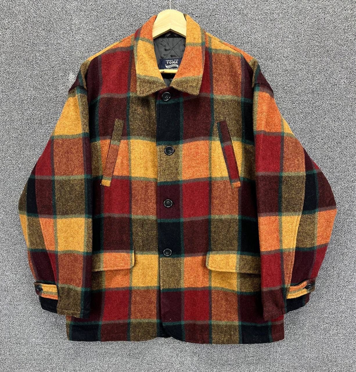 Japanese Brand Vintage Toma Shadow Rare Plaid Button Up Jacket Size US M / EU 48-50 / 2 - 1 Thumbnail