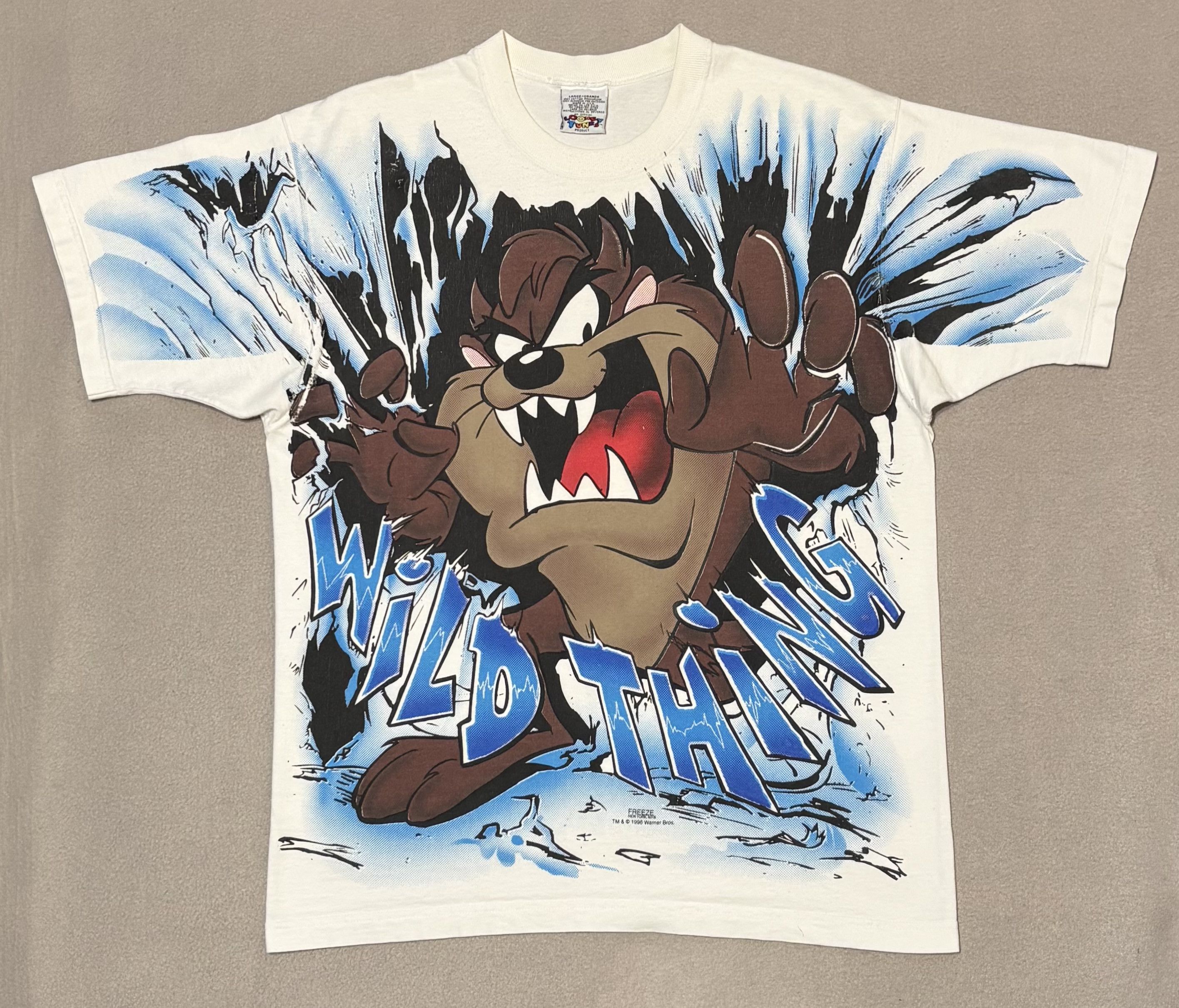 Warner Bros Looney Tunes Taz 1996 Warner Bros T-shirt vintage Size. L Size US L / EU 52-54 / 3 - 5 Thumbnail