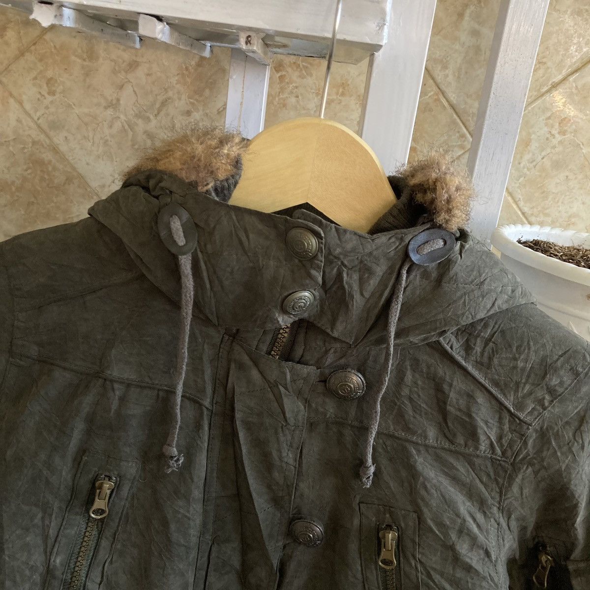 If Six Was Nine C’ESTBIEN! VOUS Vtg Bondage Bono Fur Apocalypse Cargo Jacket Size US M / EU 48-50 / 2 - 5 Thumbnail