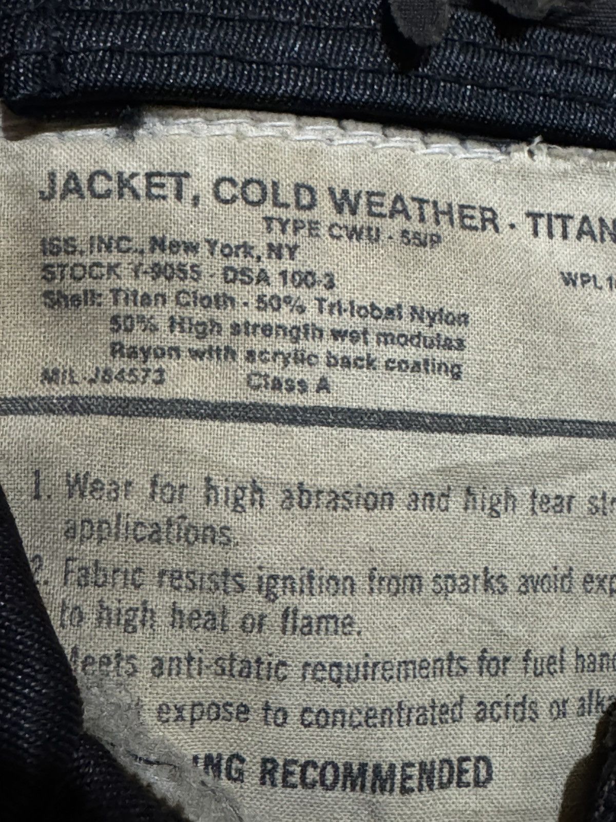 Vintage Vintage 90s I.S.S. NY “Titan Cloth” CWU-55/P Flight Jacket Size US L / EU 52-54 / 3 - 7 Thumbnail