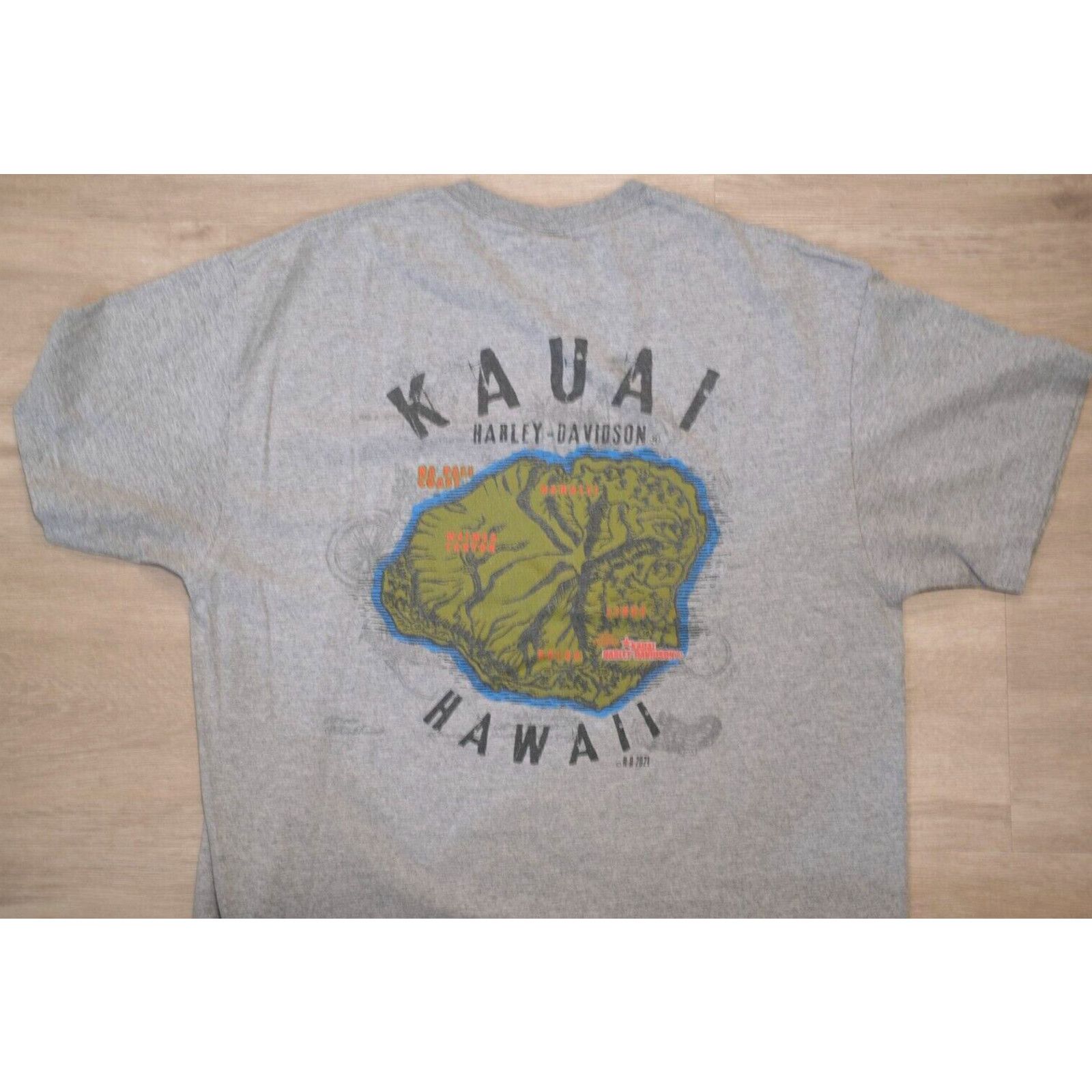 Harley Davidson Vintage 90s Harley Davidson Kauai Hawaii Shirt Large Gray Size US L / EU 52-54 / 3 - 1 Thumbnail