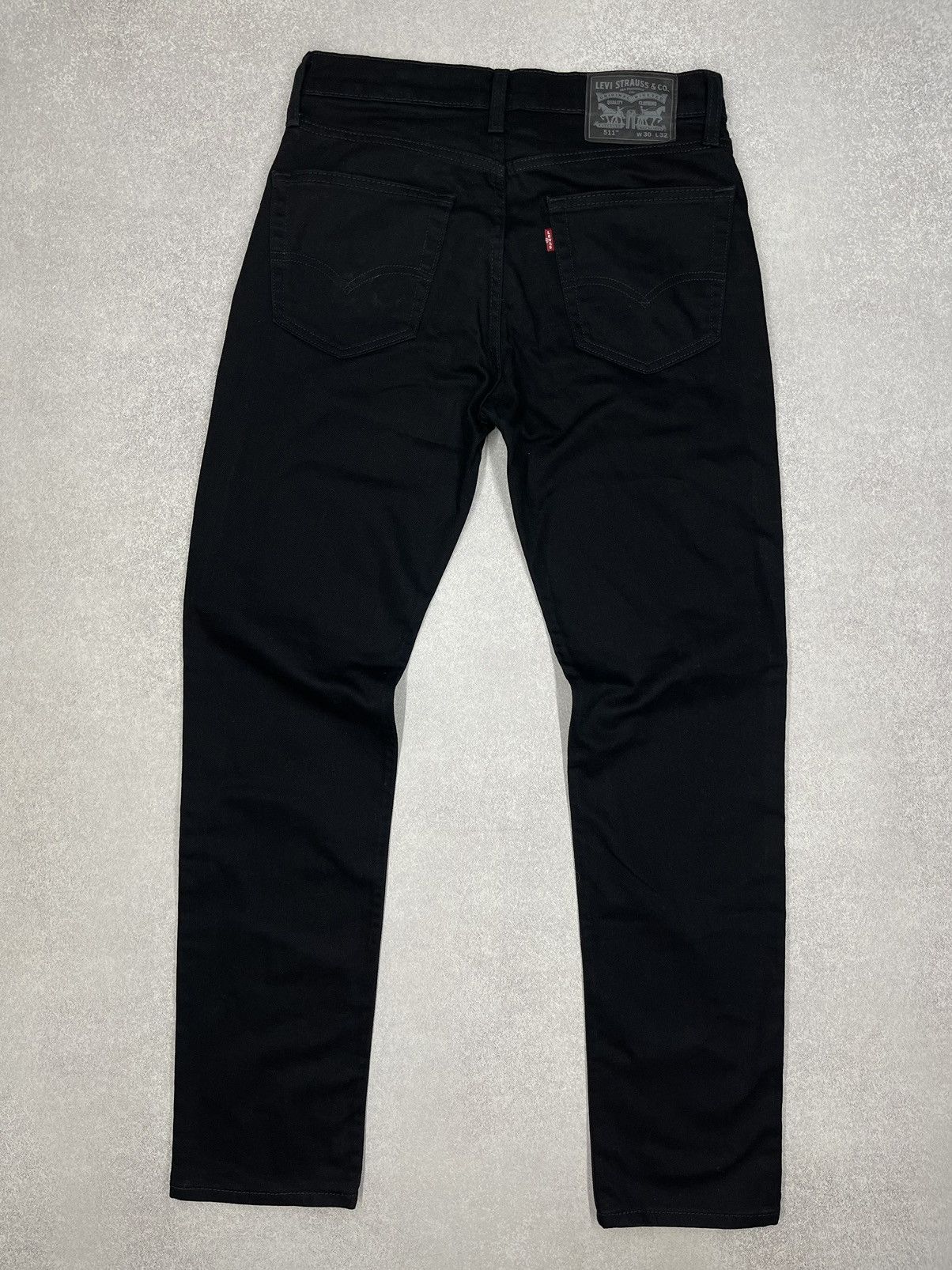 Levi's × Levi's Vintage Clothing Mens Levis 511 Strauss Denim Jeans Black Y2K Size US 30 / EU 46 - 2 Thumbnail
