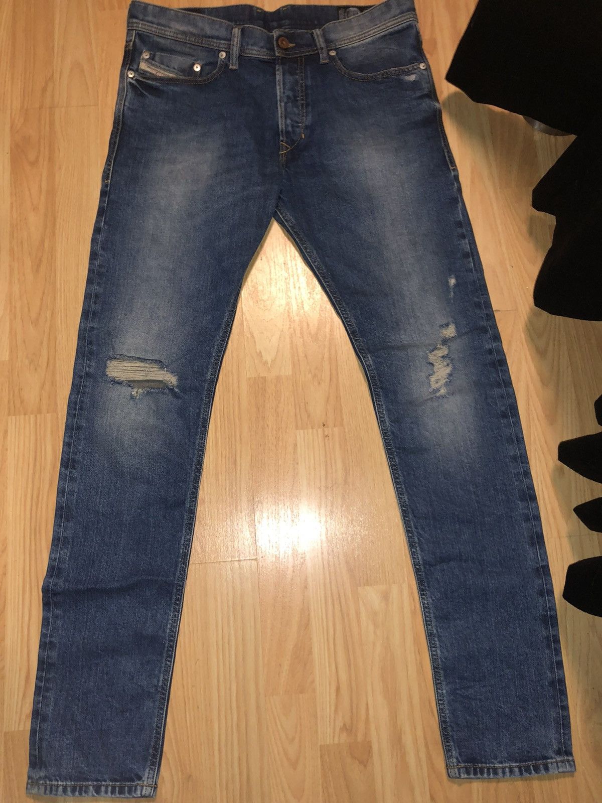 Diesel Diesel Tepphar Distressed Slim Carrot Jeans - Size 30 Size US 30 / EU 46 - 1 Thumbnail