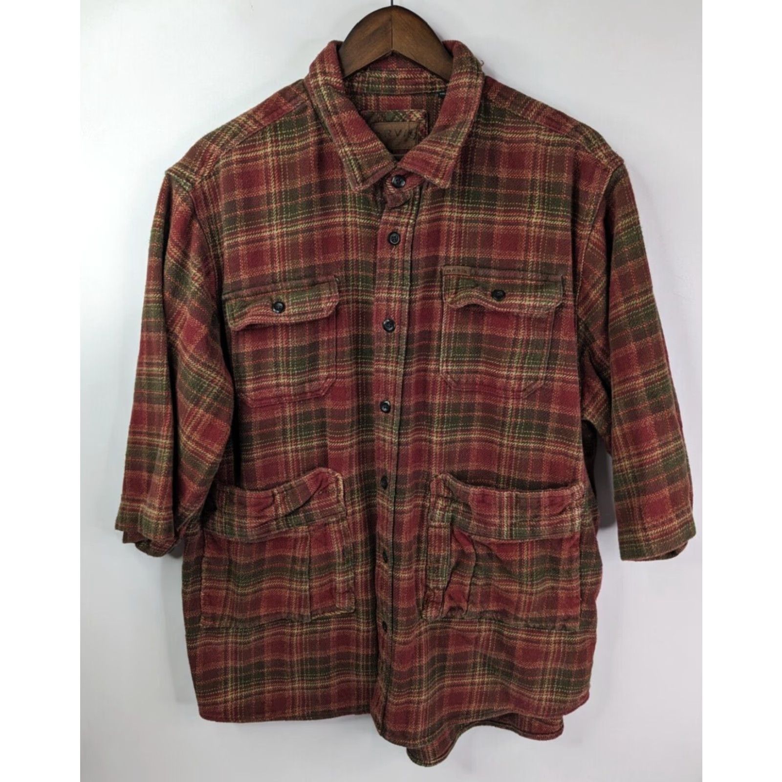 Orvis Orvis Big Bear Flannel Shirt Jacket Heavyweight Cotton Plaid 2XL Red Mens 1312517 Size US XXL / EU 58 / 5 - 2 Thumbnail