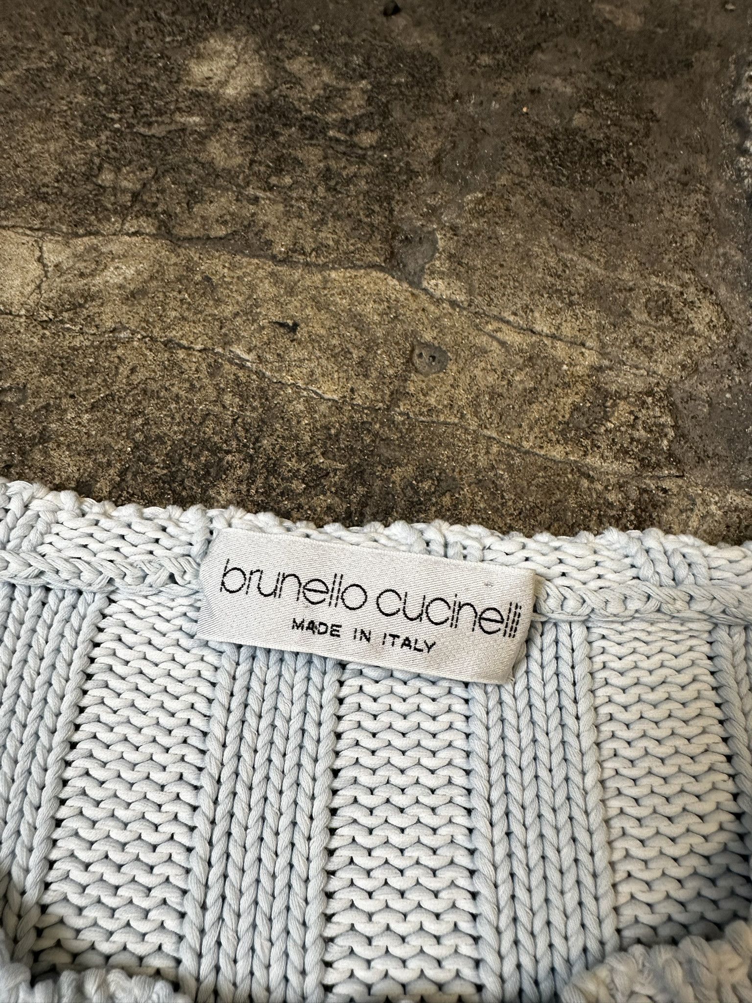 Brunello Cucinelli Vintage Brunello Cucinelli Cotton Cable Knit Sweater Size US M / EU 48-50 / 2 - 6 Thumbnail