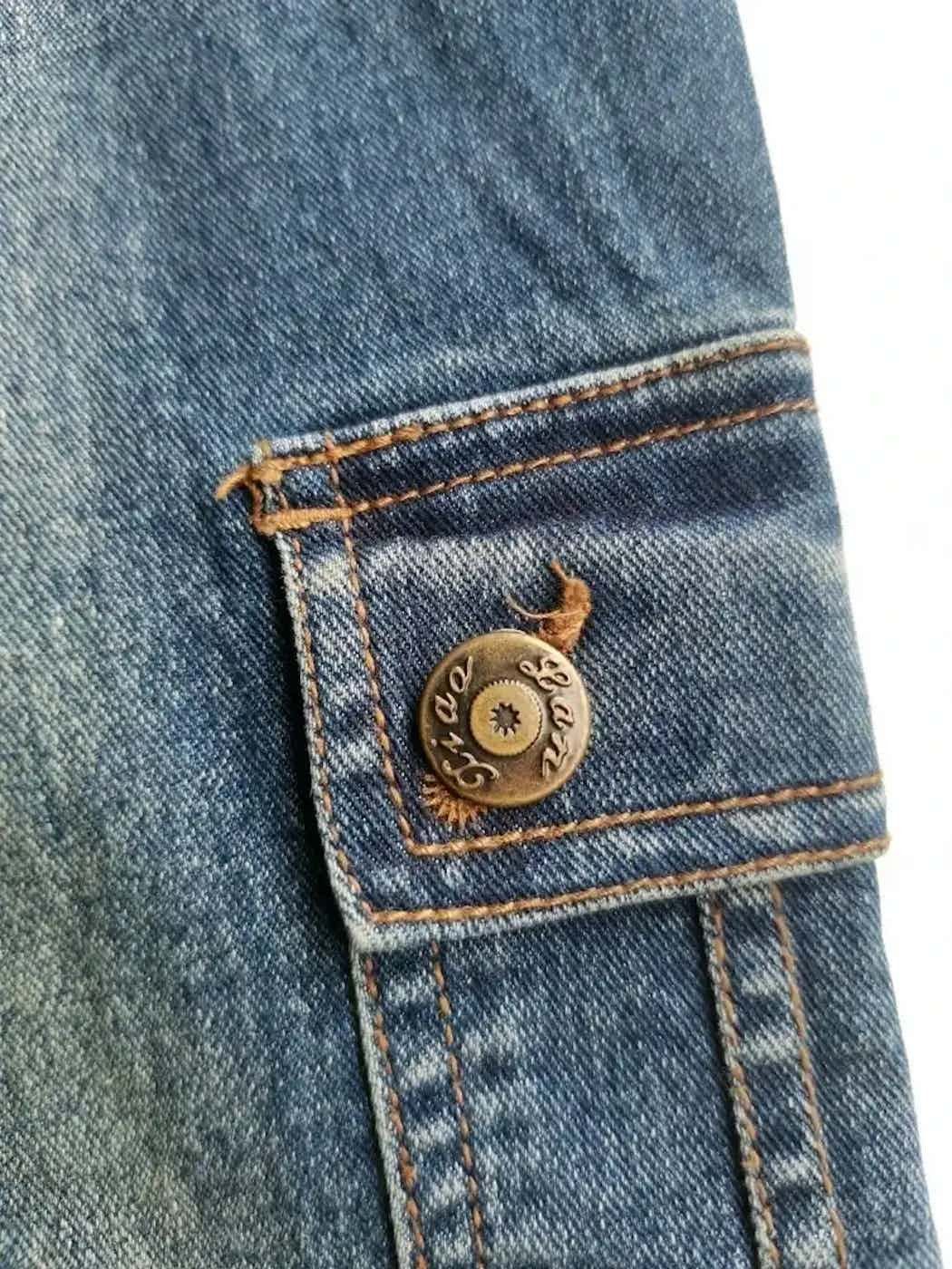 Japanese Brand She Bang Denim Cargo Multipocket Pants Size US 30 / EU 46 - 6 Thumbnail