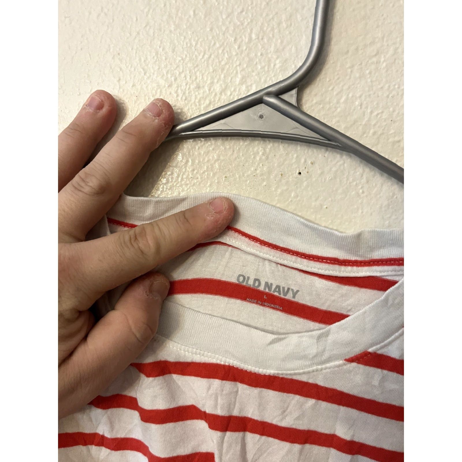 Old Navy Old Navy Women Tank Top Large L Red White Striped Cotton Sleeveless Front Tie Te Size L / US 10 / IT 46 - 3 Thumbnail