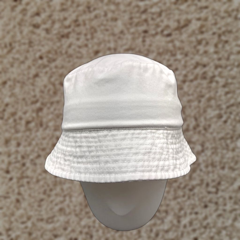 Vintage Bucket Hat Women One Size White Lightweight Cotton Outdoor Beach Size ONE SIZE - 1 Thumbnail