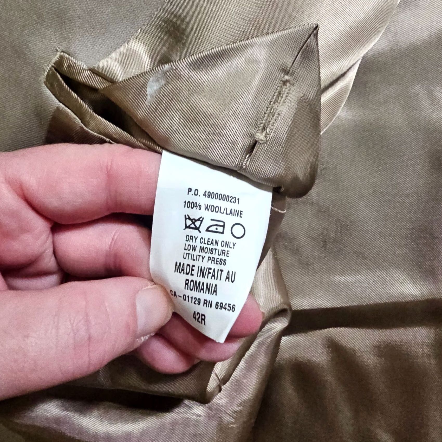 Ralph Lauren Lauren Ralph Lauren Blazer Mens 42 Beige Wool 2 Button Sport Coat Career Jacket Coat Blazer Mens 42 Regular Beige Wool 2 Button Sport Coat Career Size 42R - 5 Thumbnail